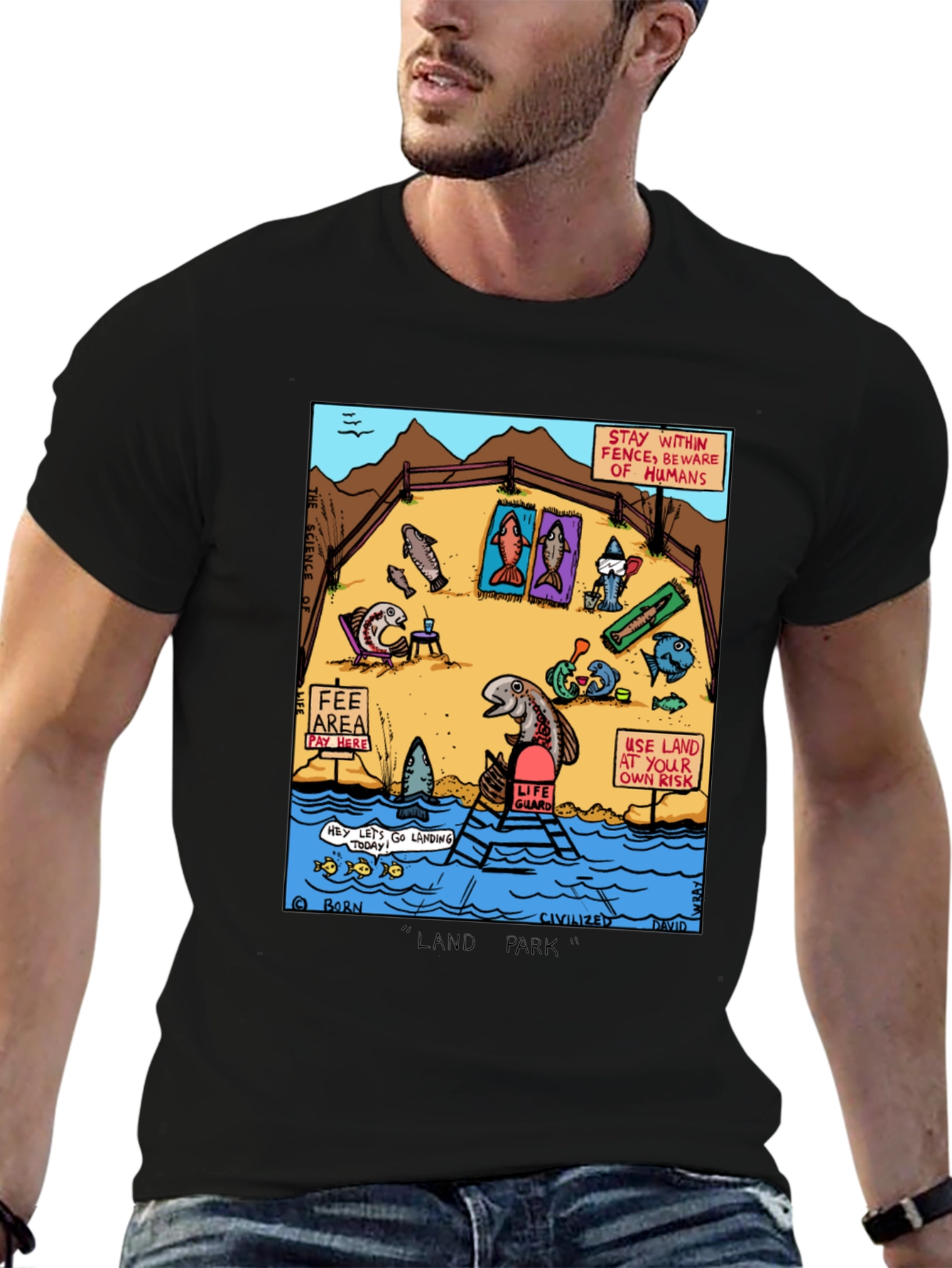 Funny Fish Land Park Graphic Tee