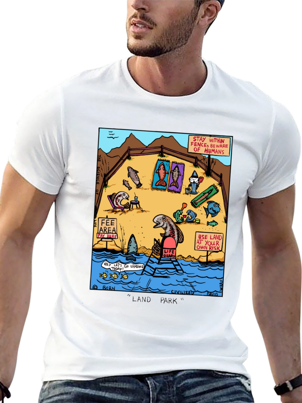 Funny Fish Land Park Graphic Tee