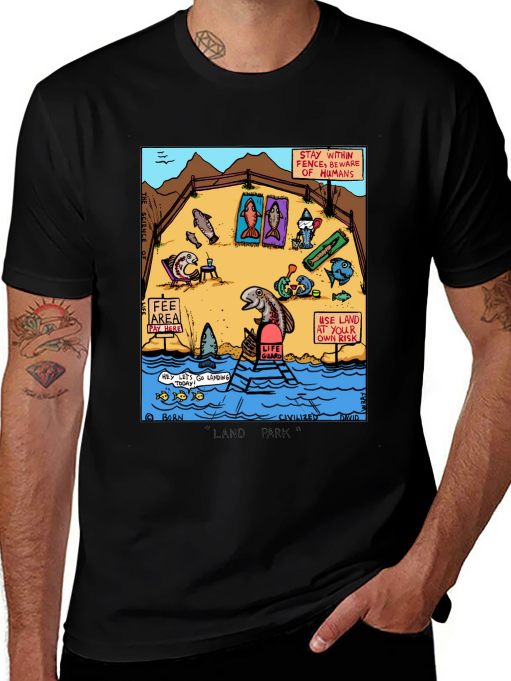 Funny Fish Land Park Graphic Tee