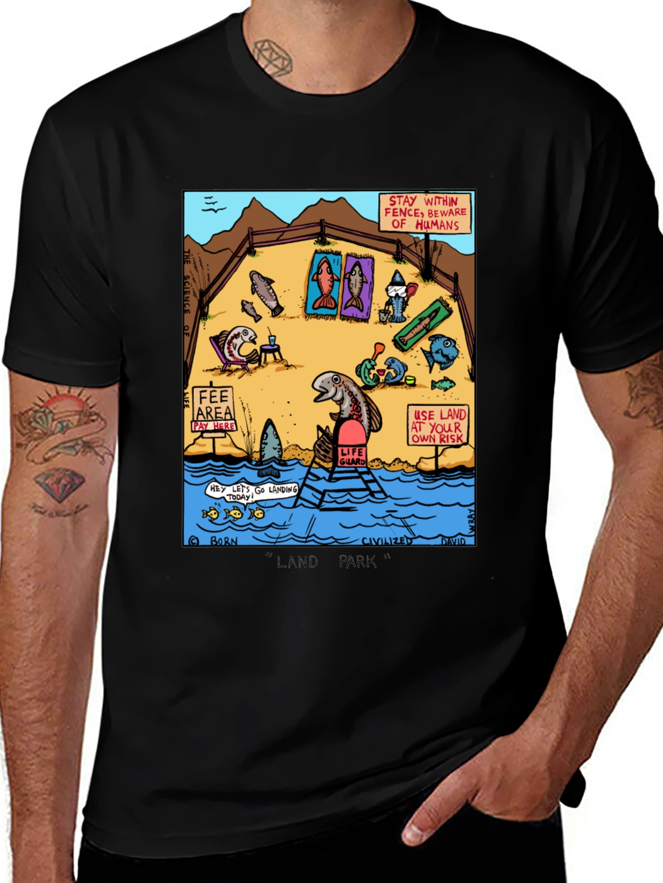 Funny Fish Land Park Graphic Tee