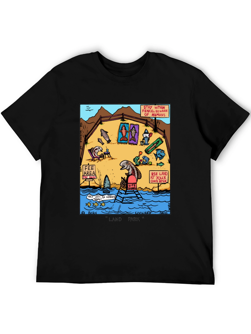Funny Fish Land Park Graphic Tee
