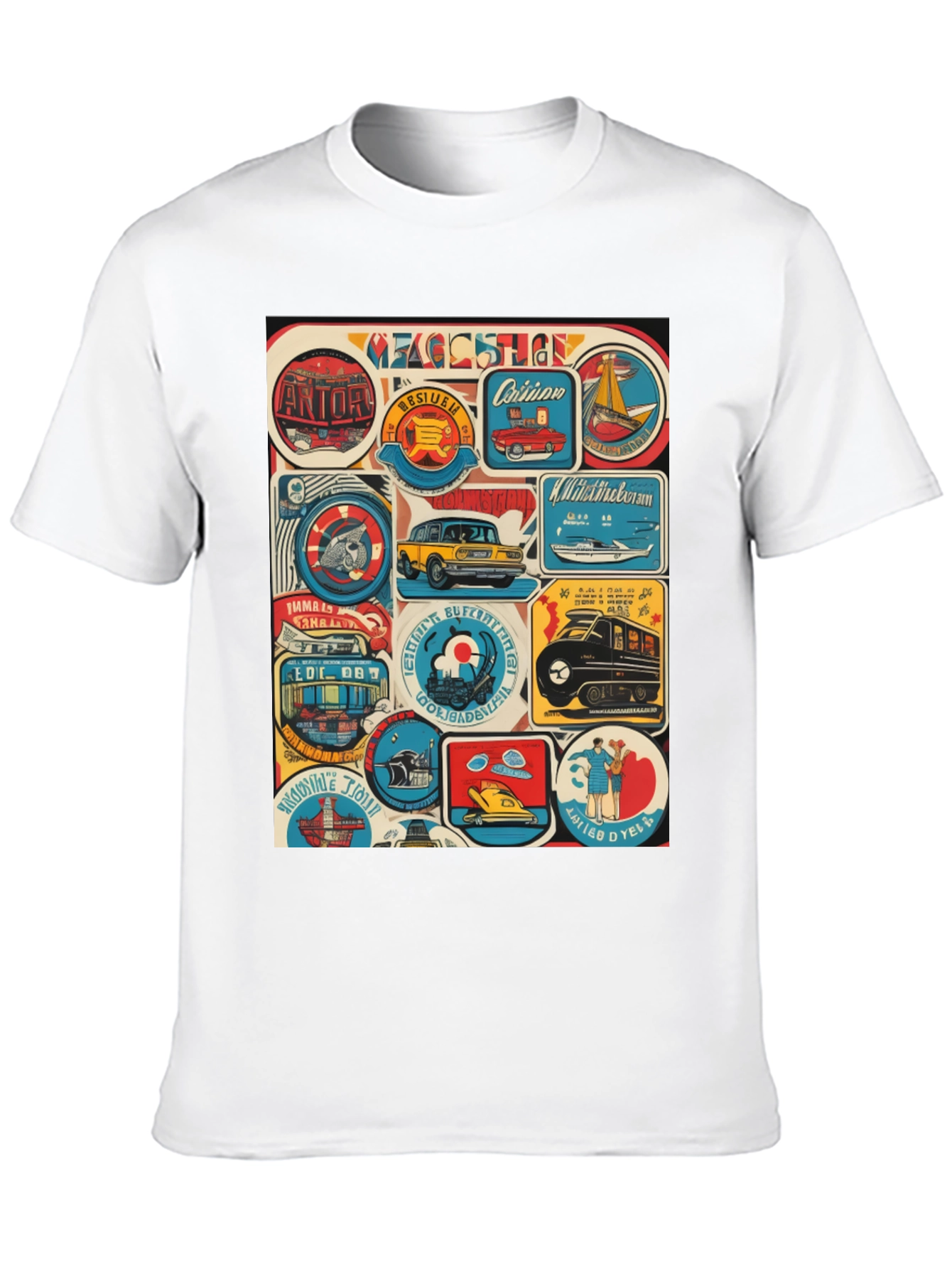 Retro Travel Patch T-Shirt