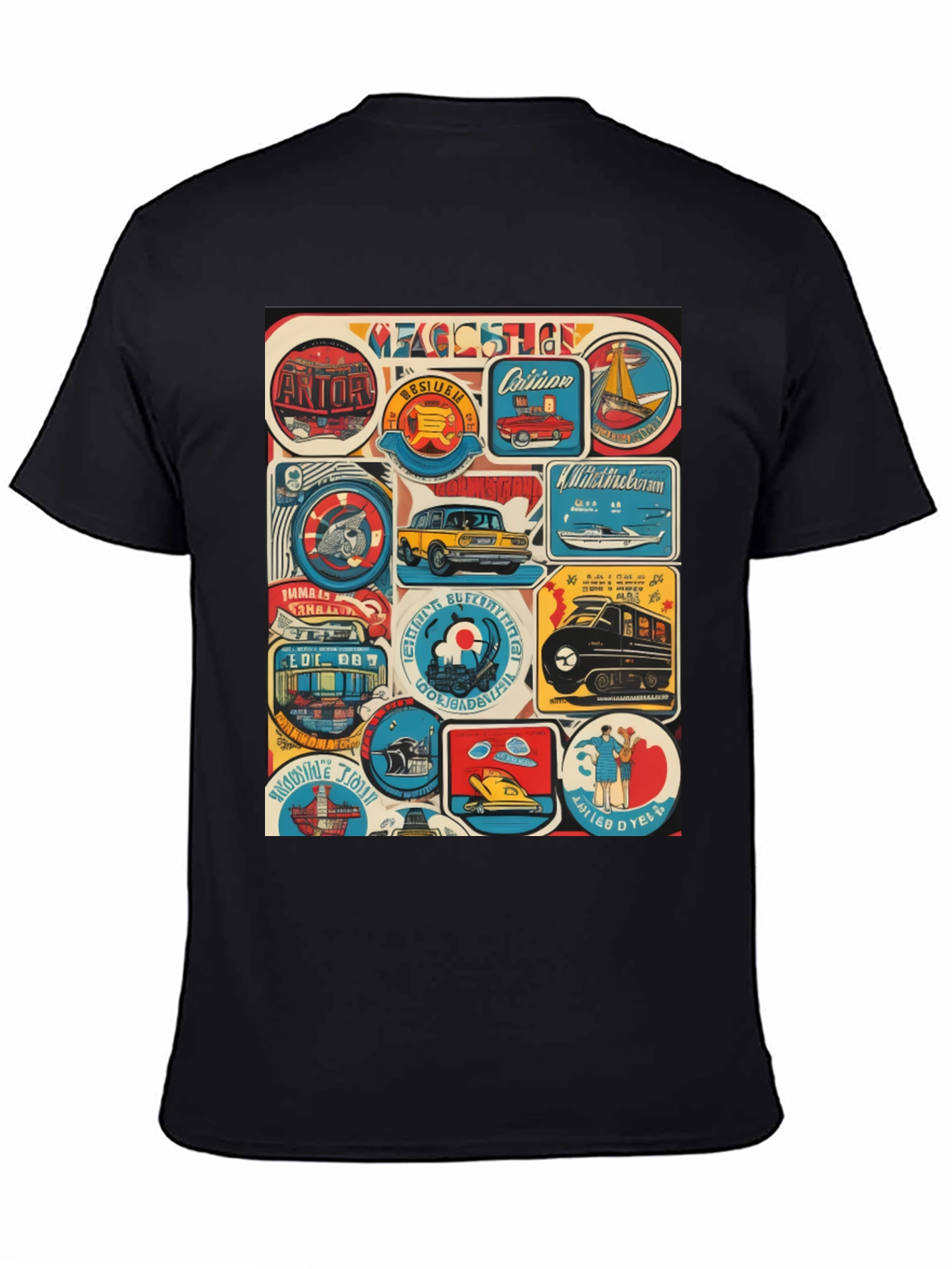 Retro Travel Patch T-Shirt