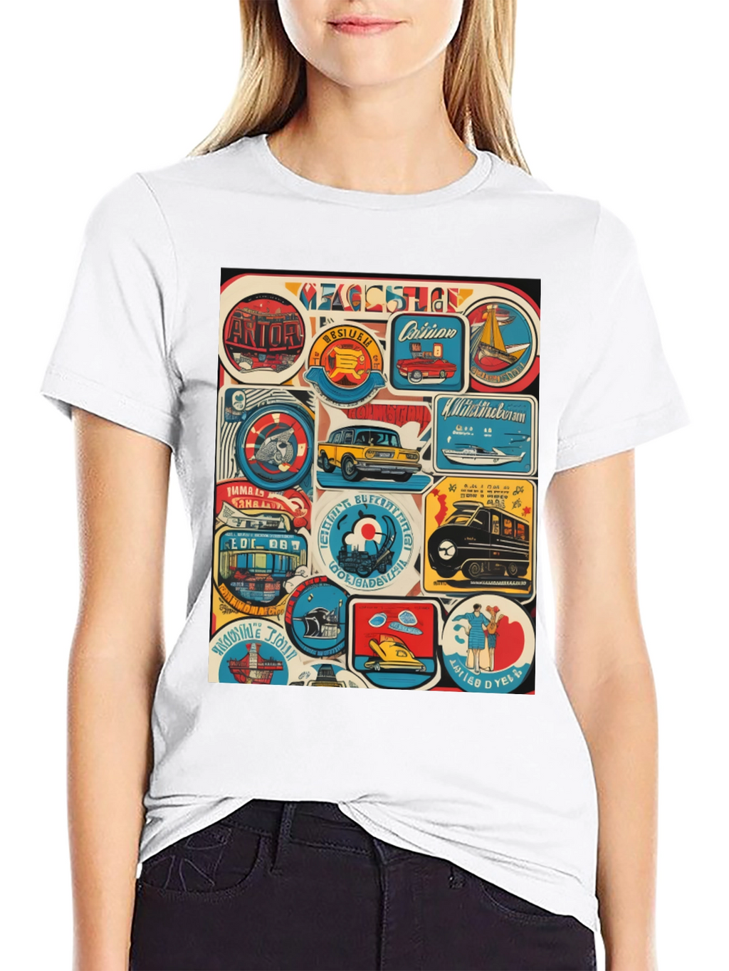 Retro Travel Patch T-Shirt