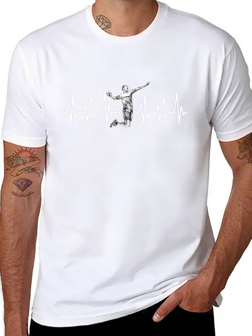 Handball Heartbeat Graphic T-Shirt