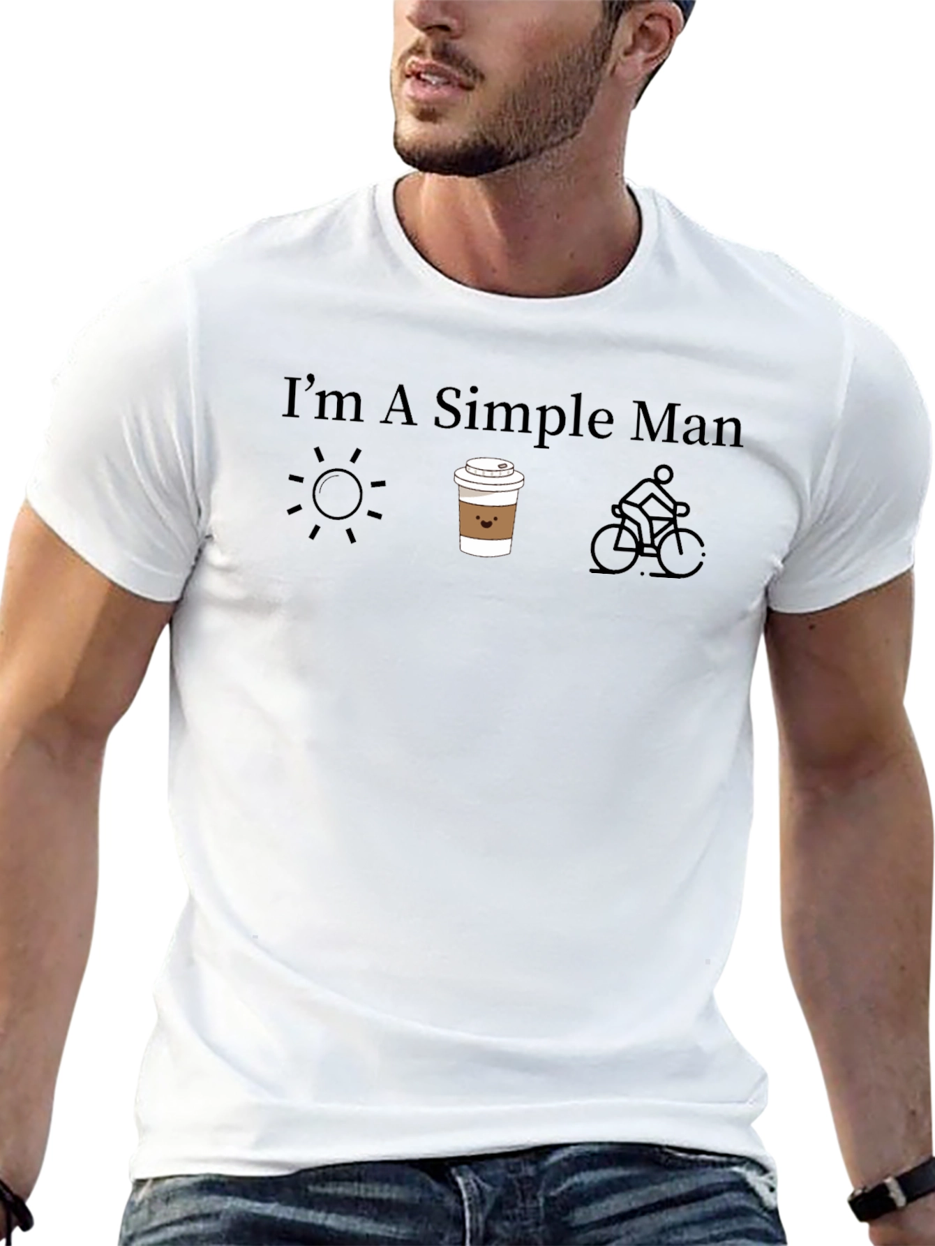 Simple Man T-Shirt - Sun Coffee Cycling Tee