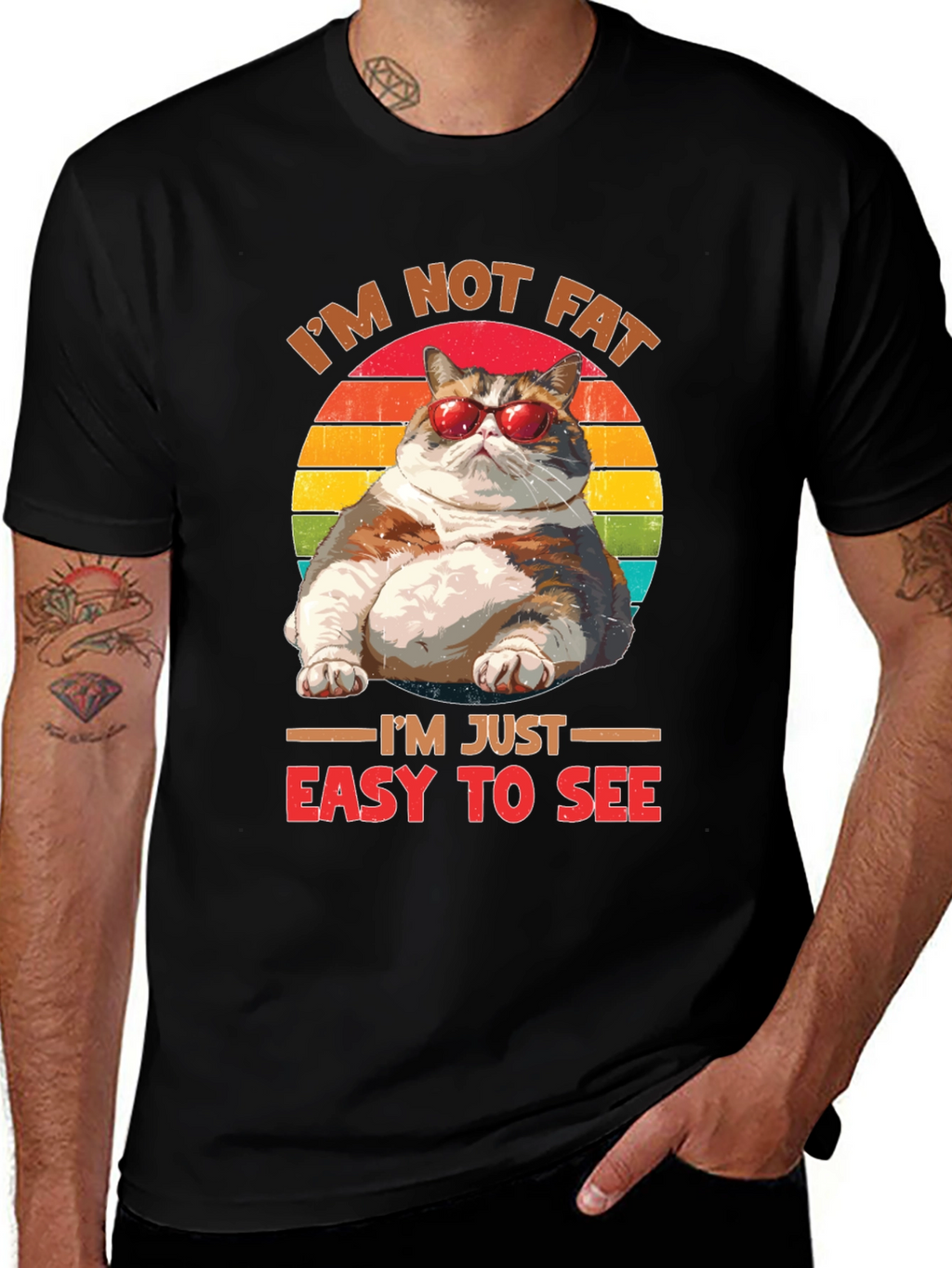 Im Not Fat Easy To See T-Shirt Cat