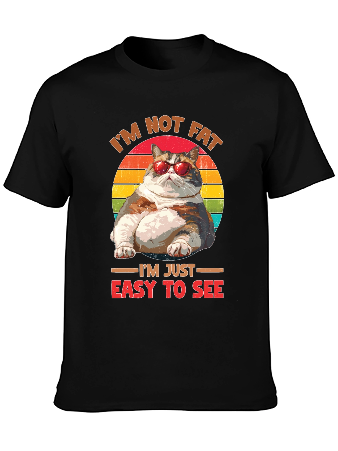 Im Not Fat Easy To See T-Shirt Cat