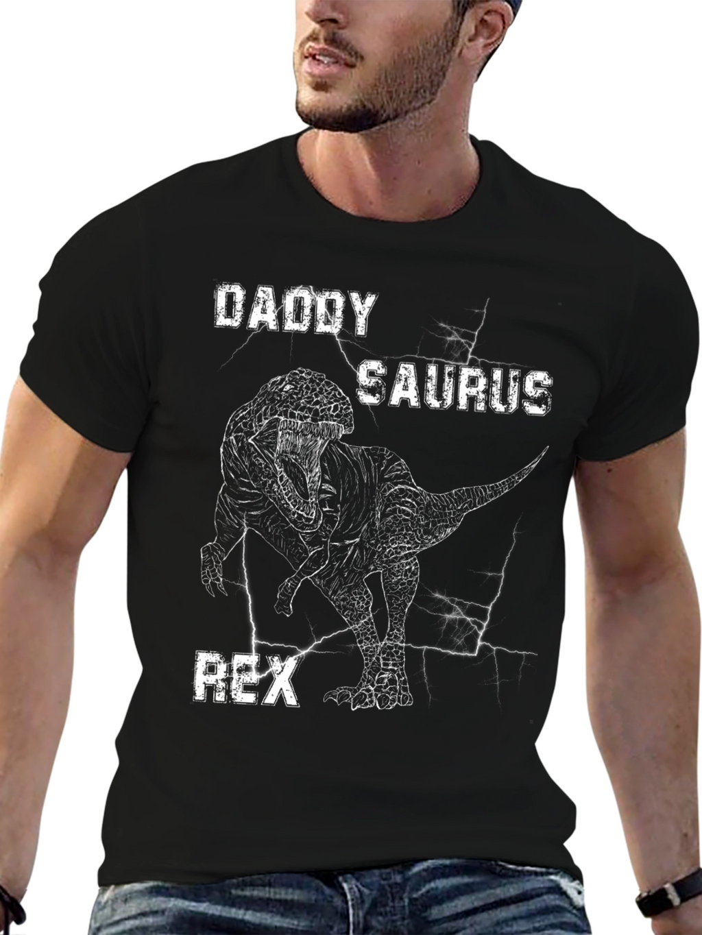 Daddy Saurus Rex Graphic T-Shirt