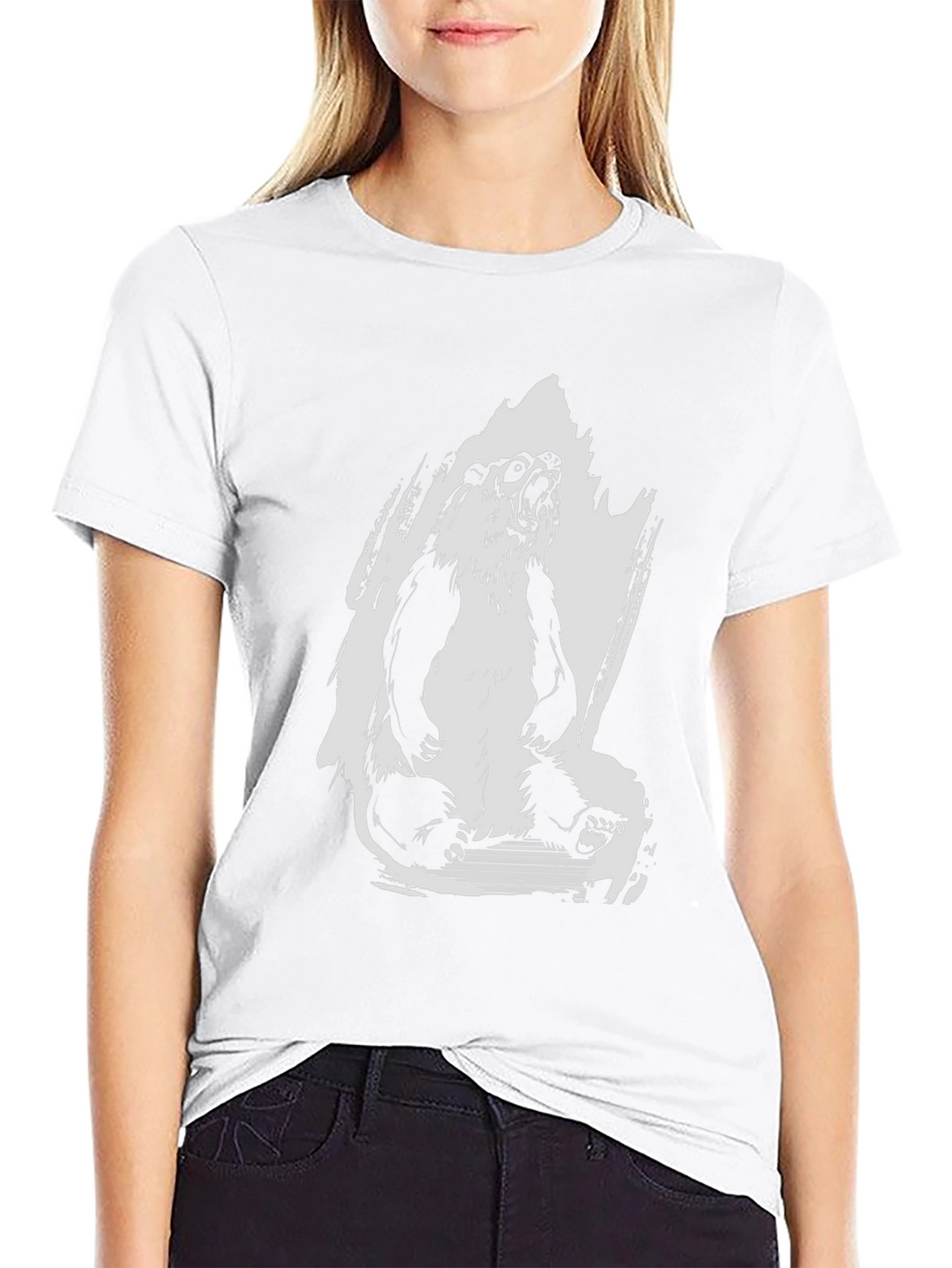 Mens Black Panda Graphic Tee