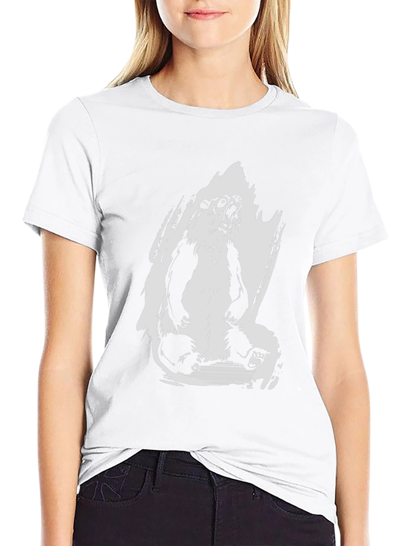Mens Black Panda Graphic Tee
