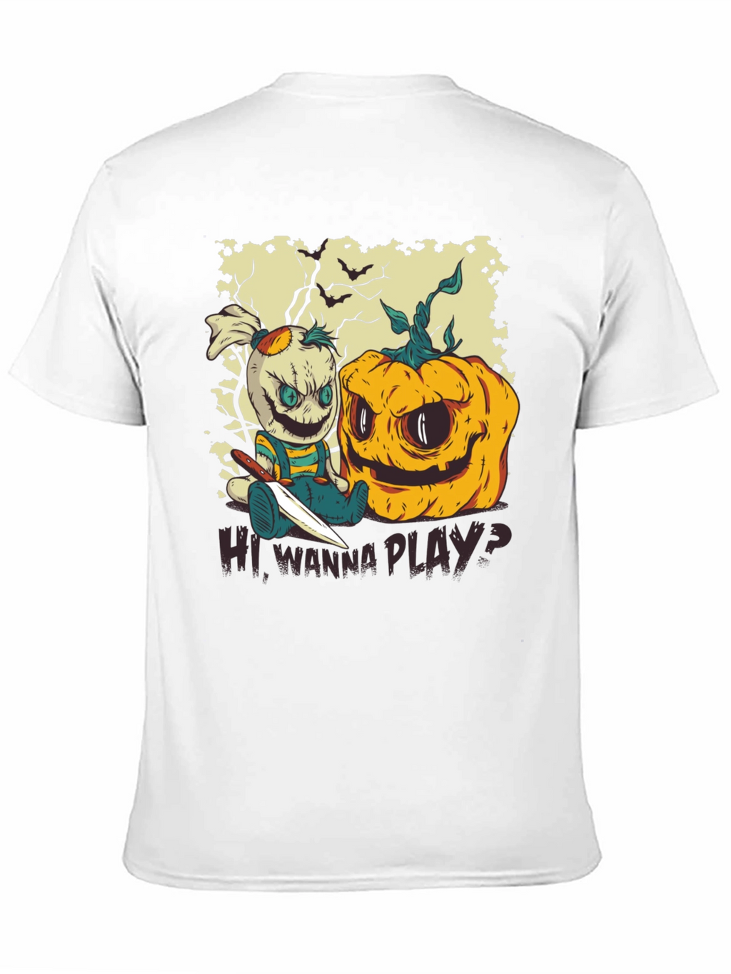Creepy Halloween T-Shirt - Wanna Play?