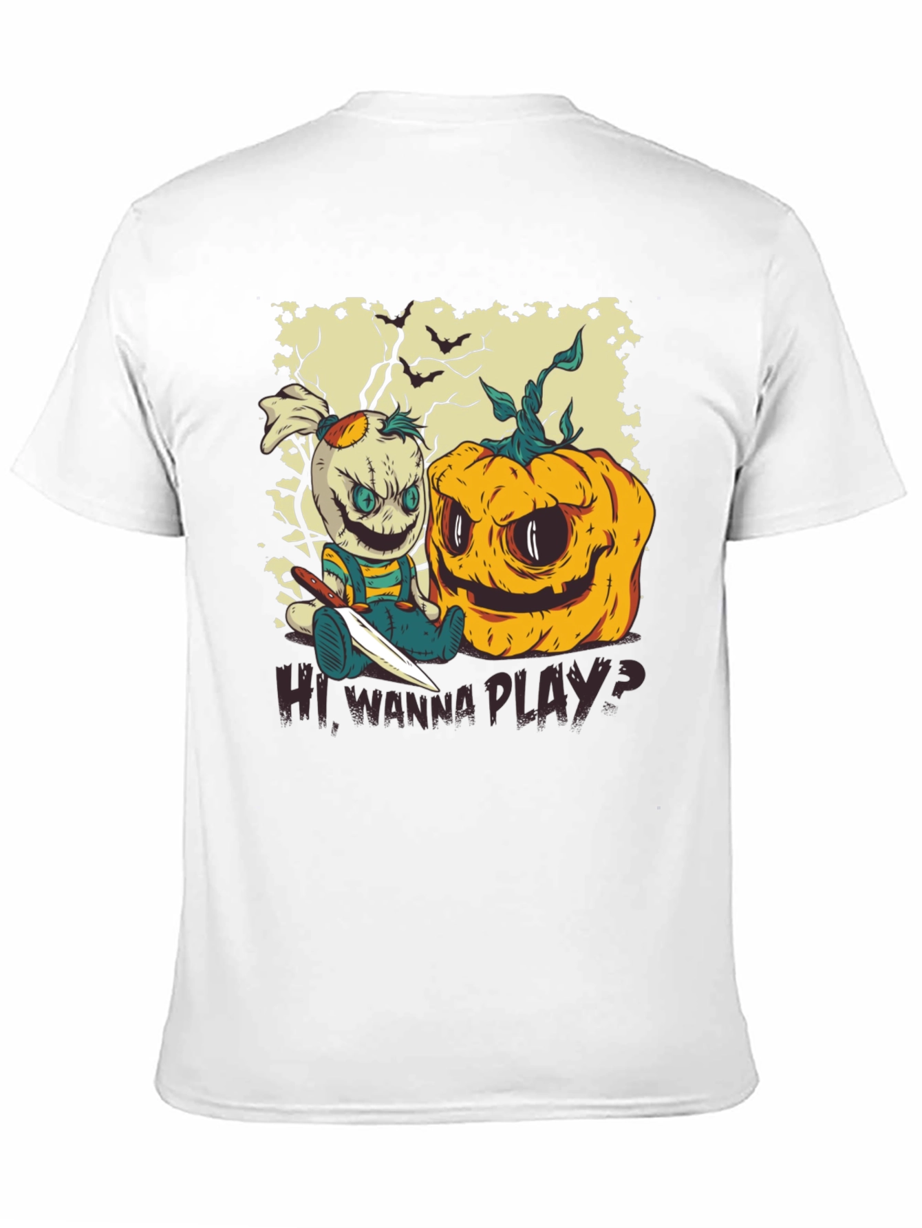 Creepy Halloween T-Shirt - Wanna Play?