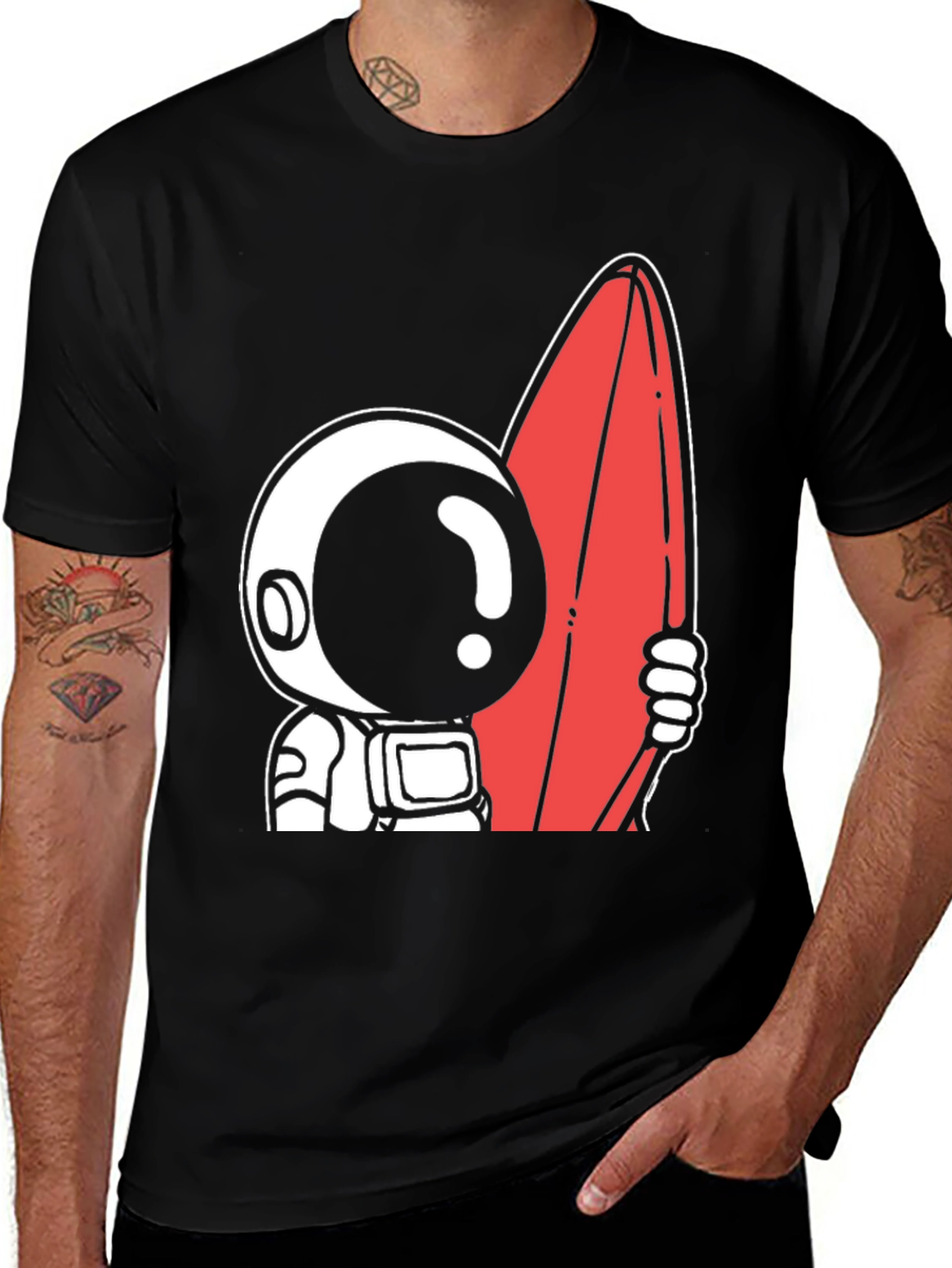 Astronaut Surfer Graphic Tee
