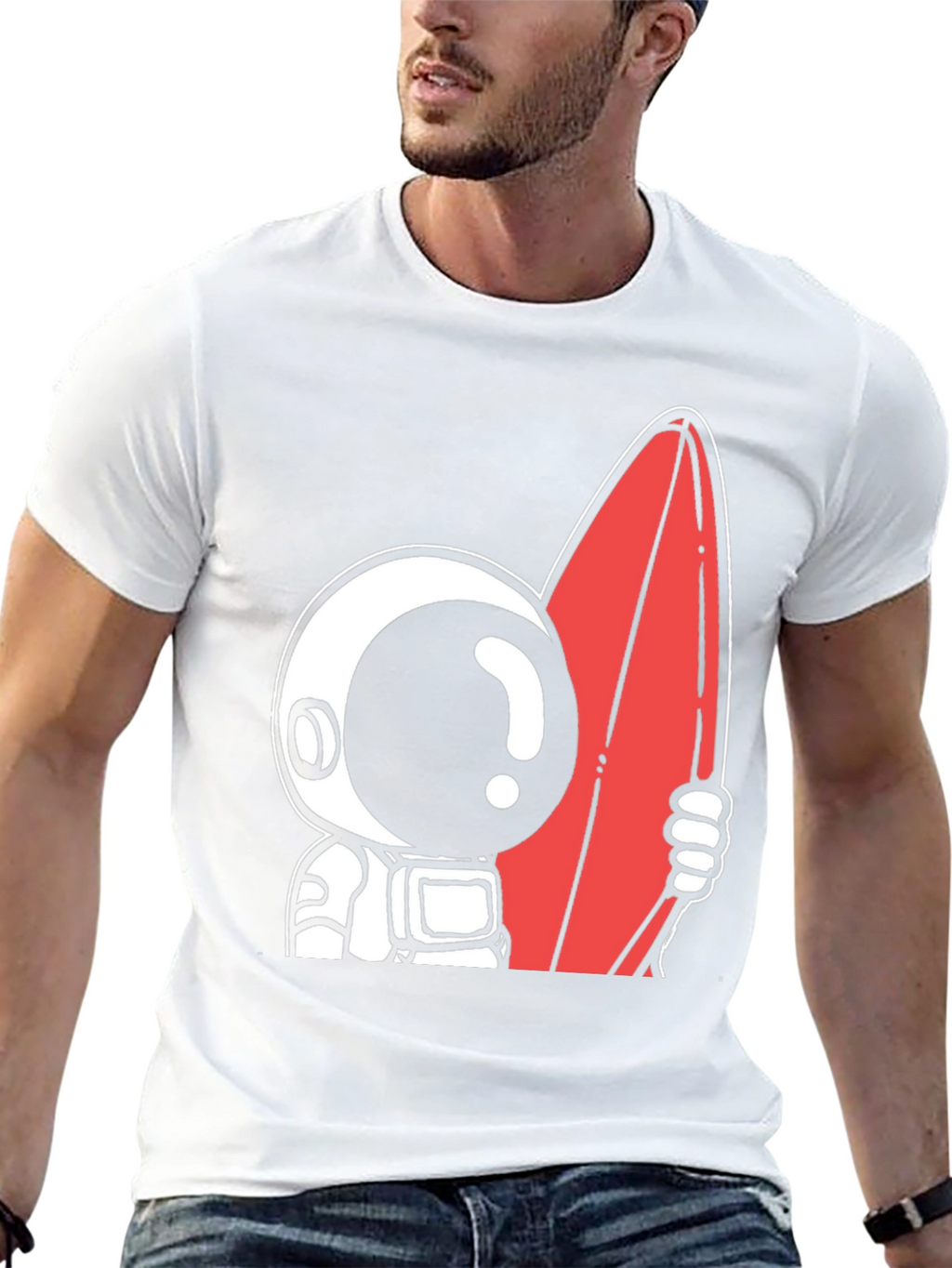 Astronaut Surfer Graphic Tee