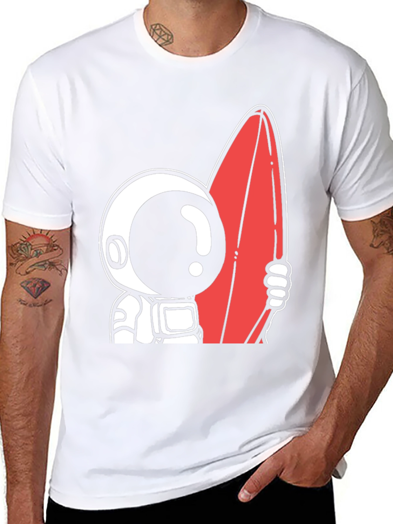 Astronaut Surfer Graphic Tee