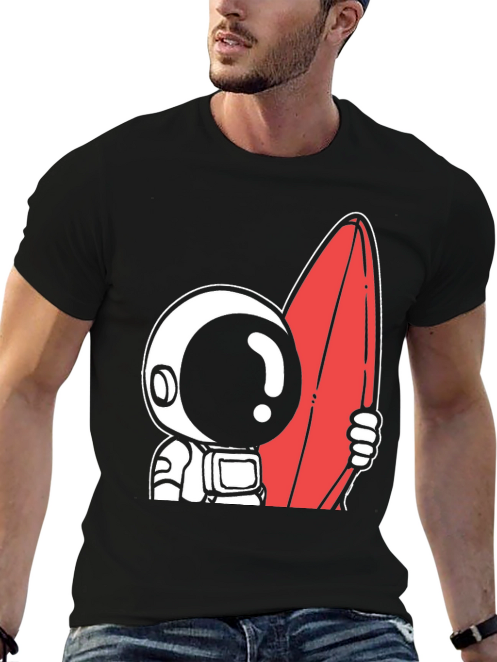 Astronaut Surfer Graphic Tee