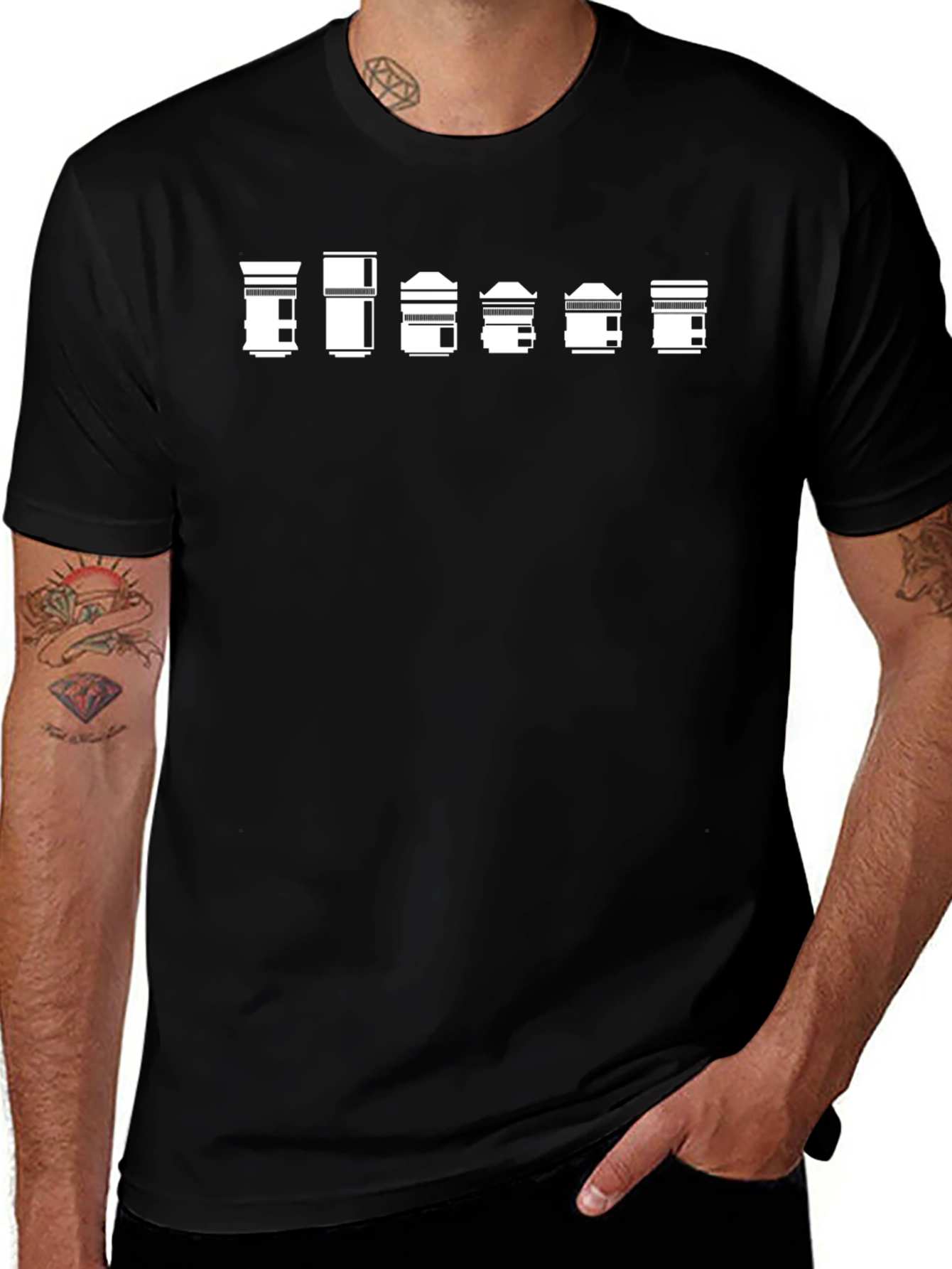 Lens Array Black T-Shirt - Photography Gift
