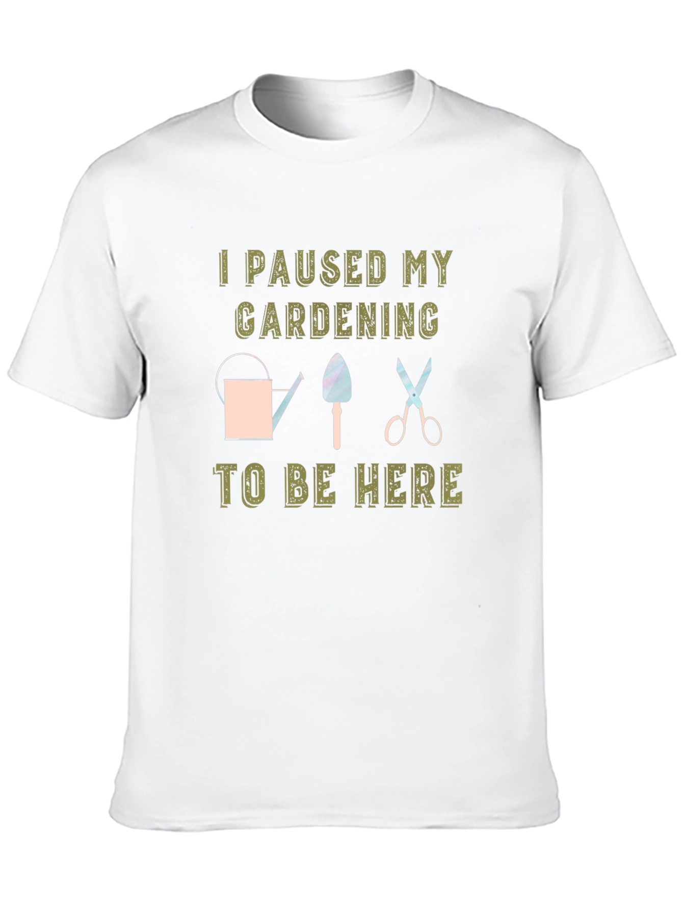 Gardening Pause Black T-Shirt