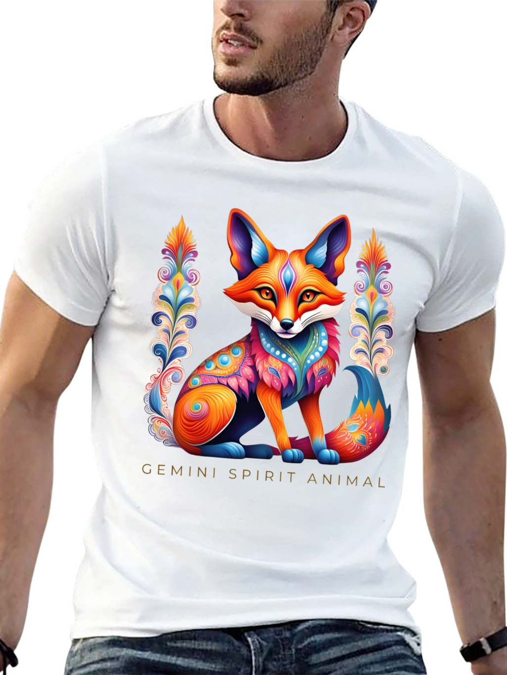 Gemini Spirit Animal Fox Graphic Tee