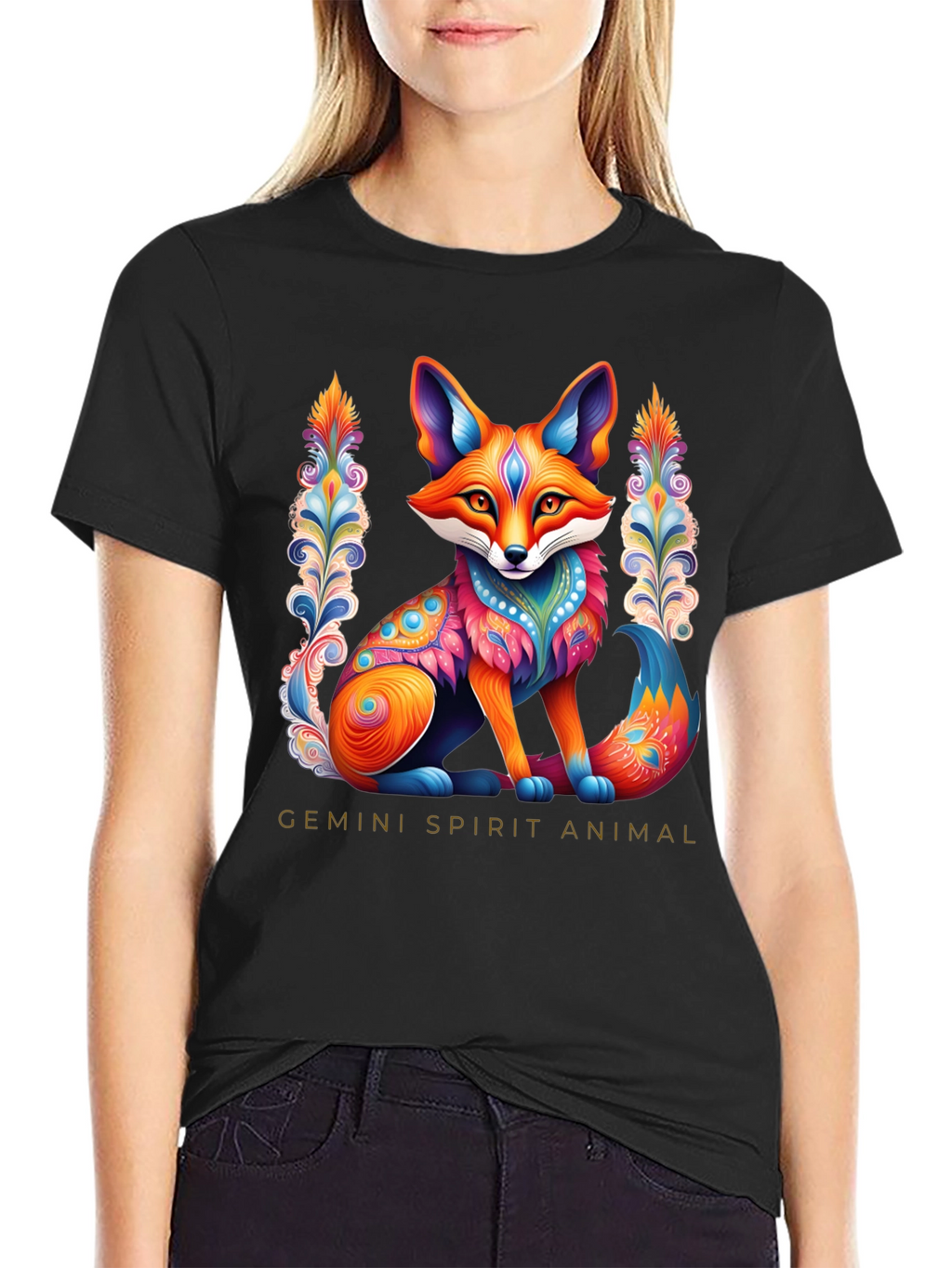 Gemini Spirit Animal Fox Graphic Tee