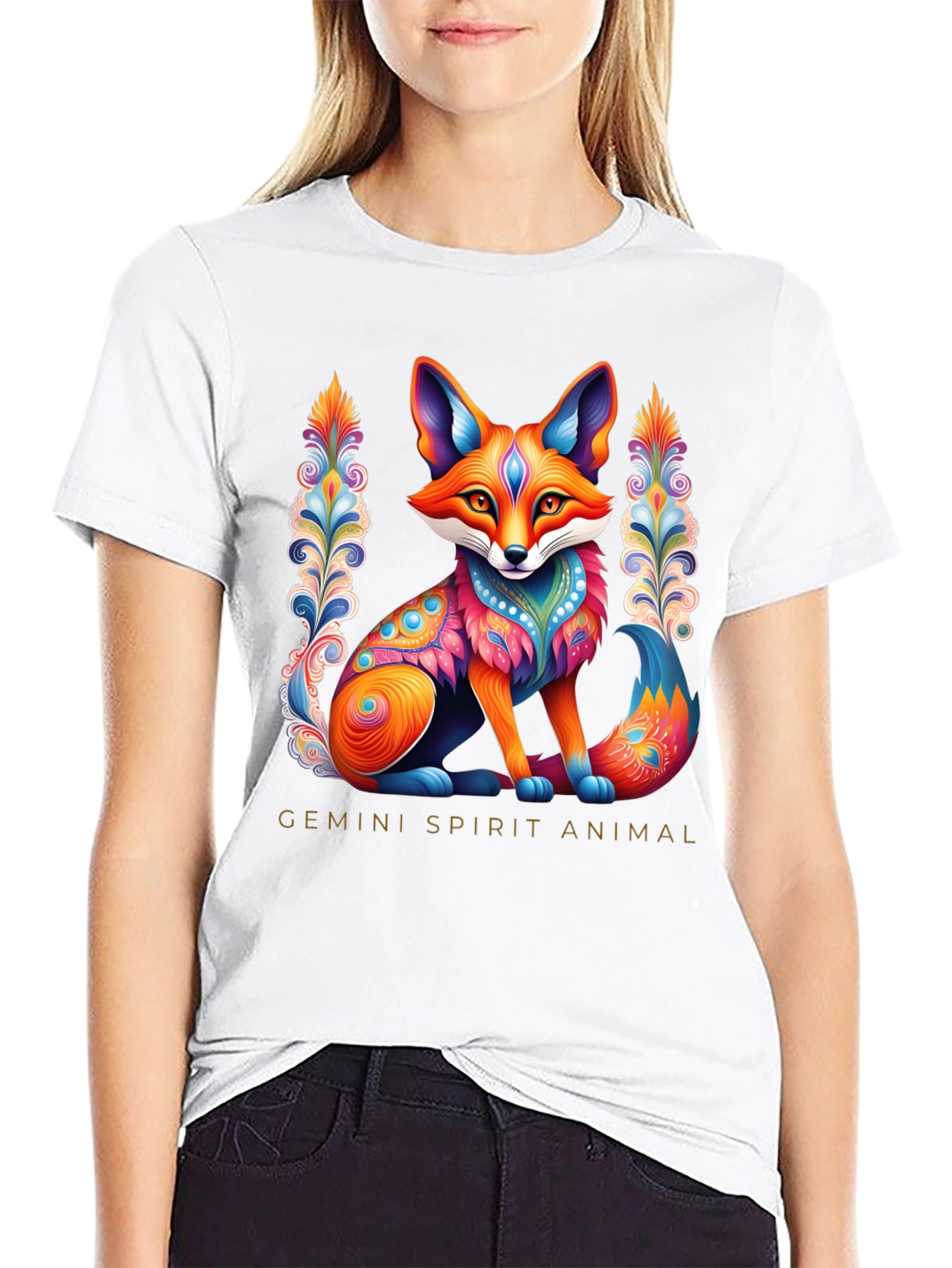 Gemini Spirit Animal Fox Graphic Tee