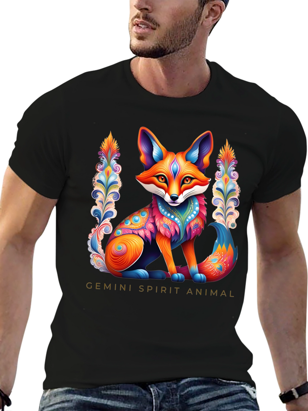 Gemini Spirit Animal Fox Graphic Tee