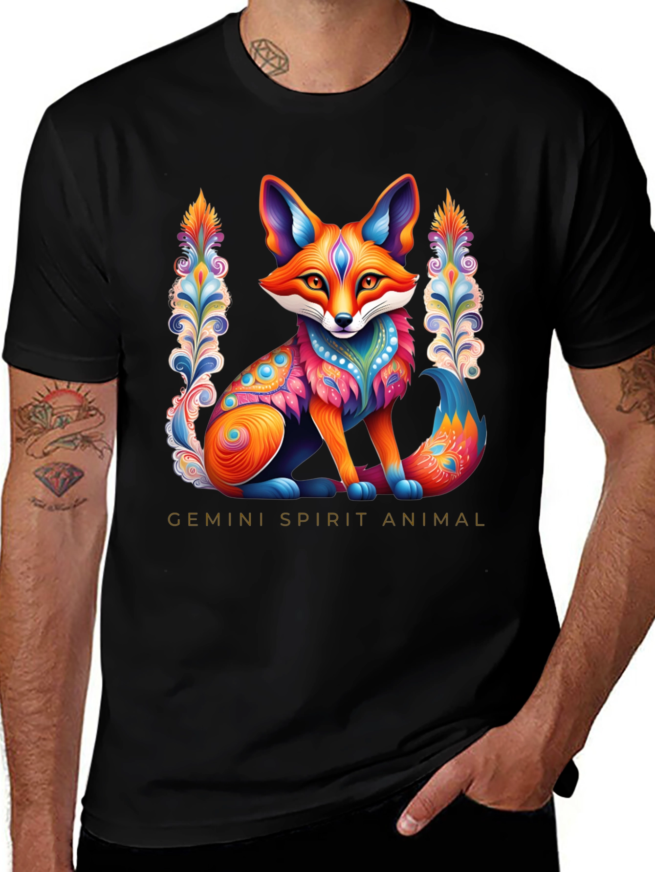 Gemini Spirit Animal Fox Graphic Tee