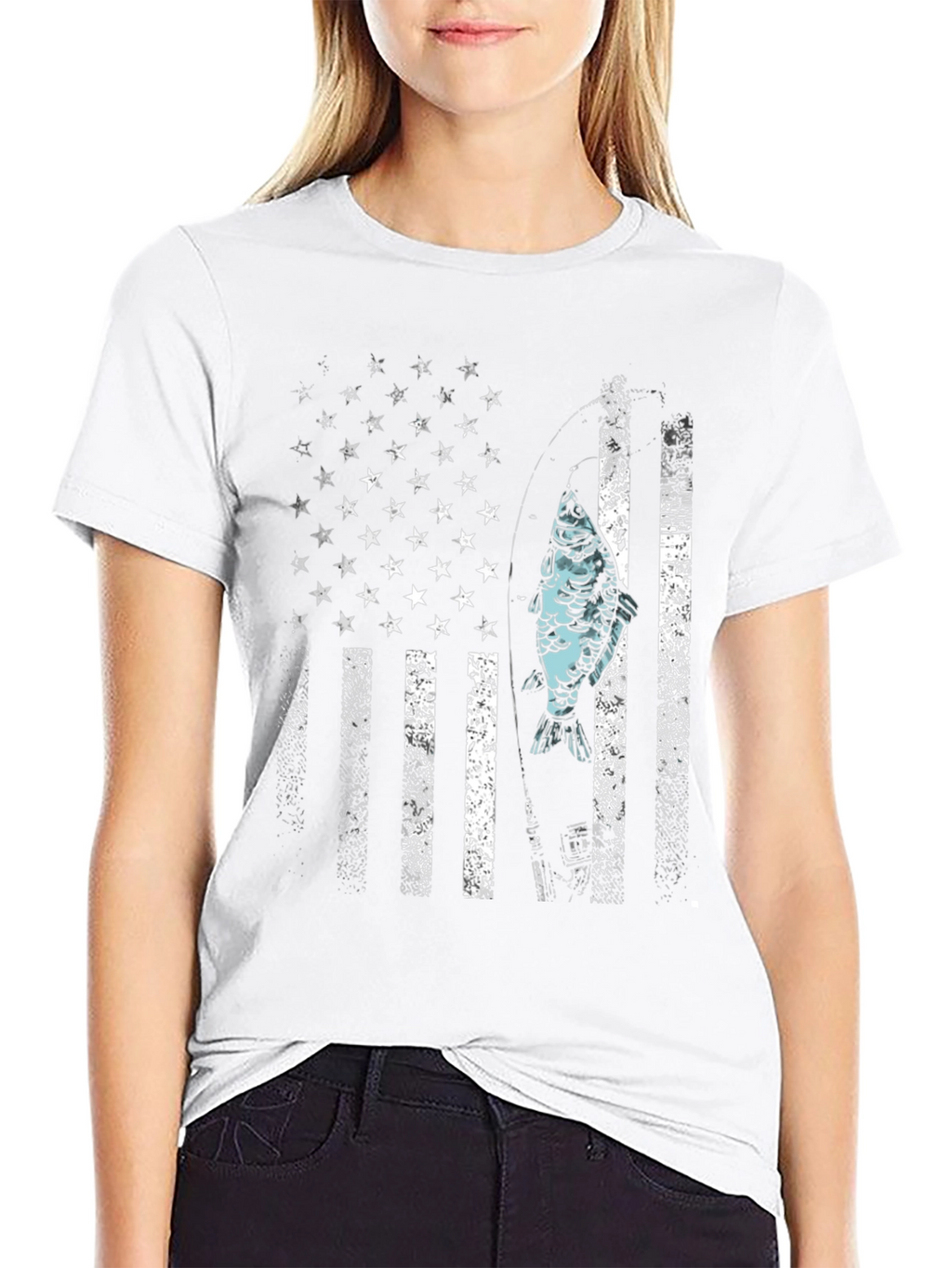 American Flag Fishing T-Shirt