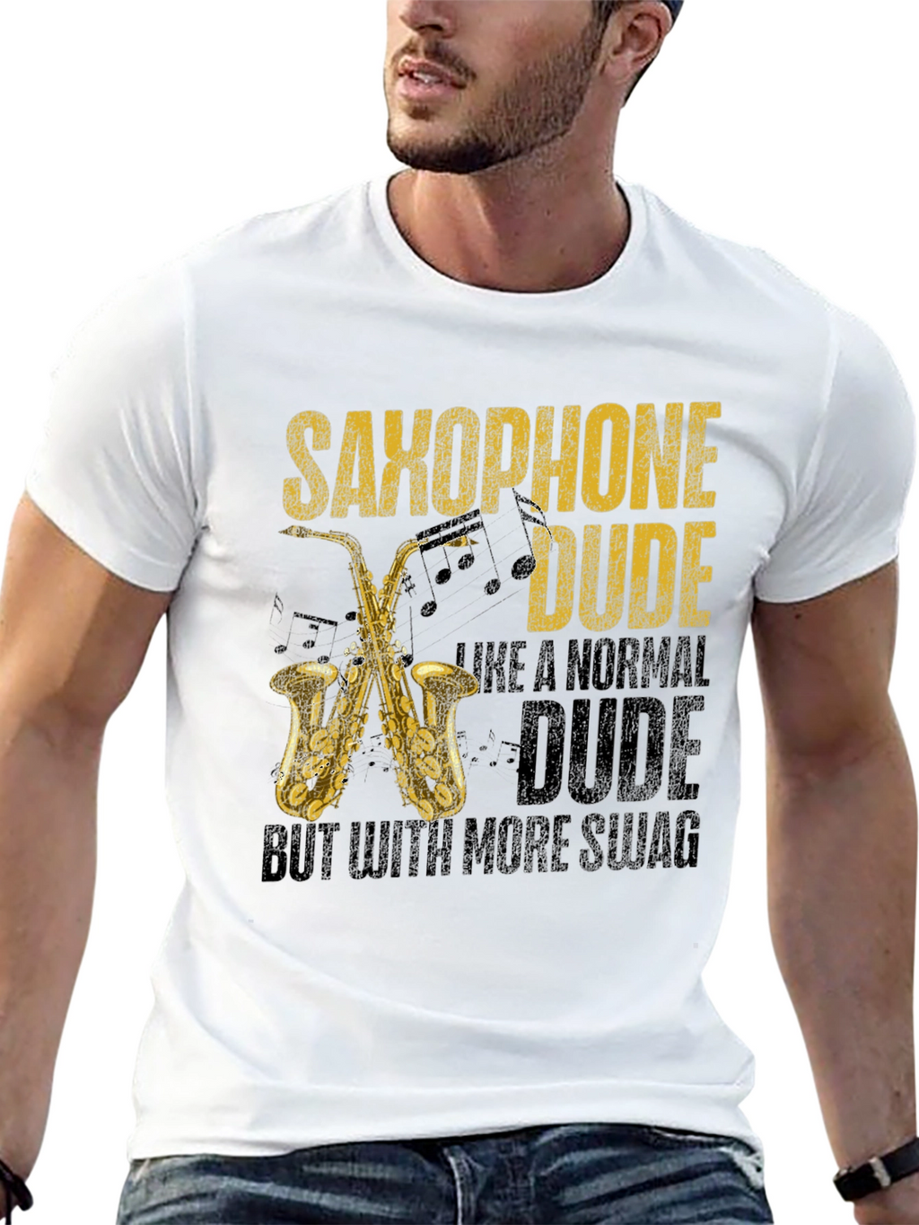 Saxophone Dude Graphic T-Shirt