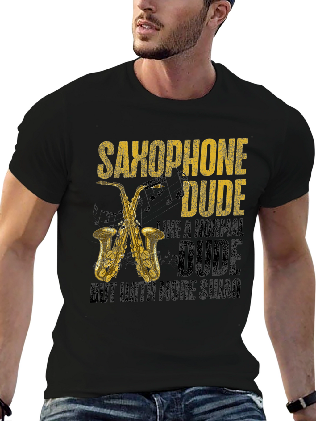 Saxophone Dude Graphic T-Shirt