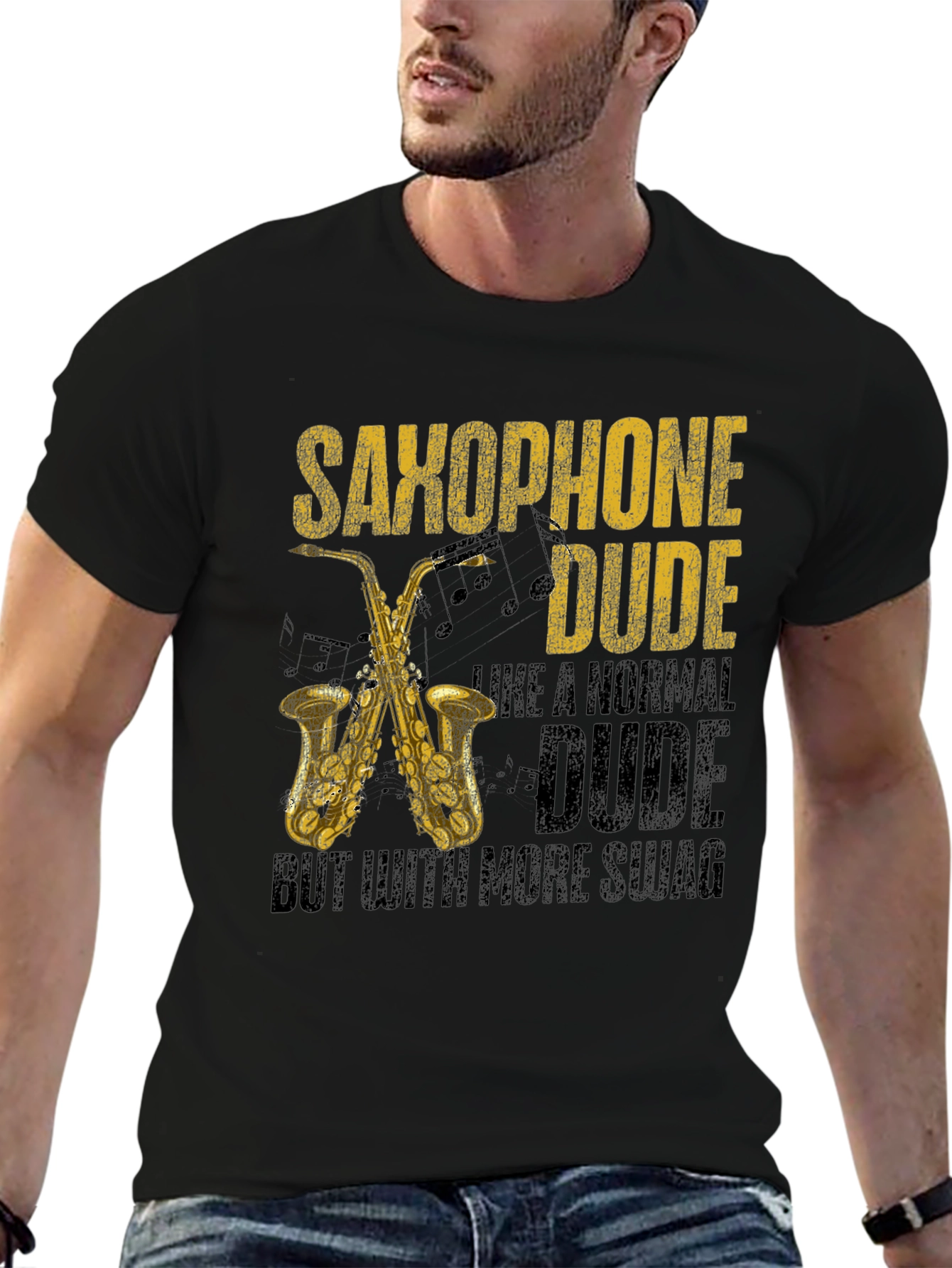 Saxophone Dude Graphic T-Shirt