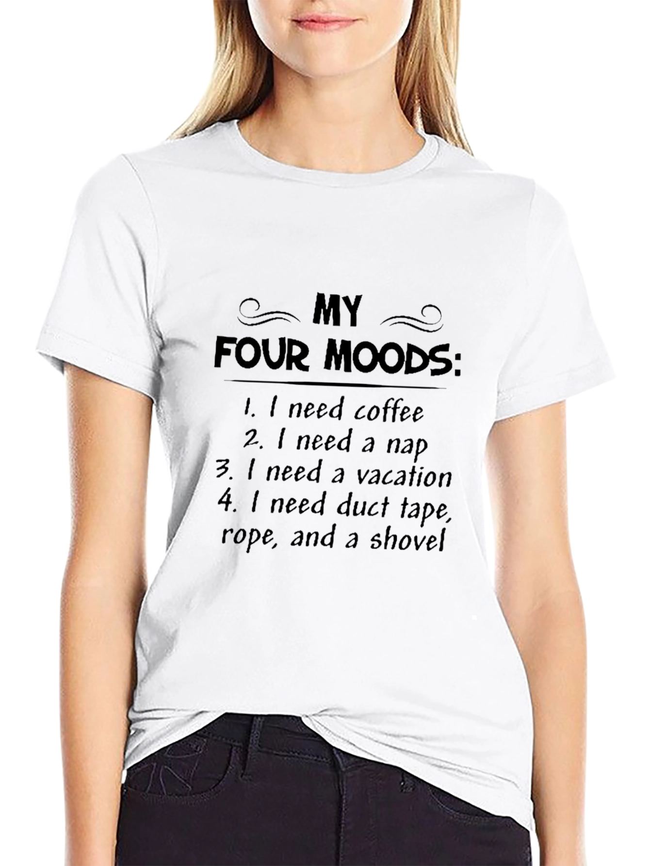 My Four Moods Funny Graphic T-Shirt