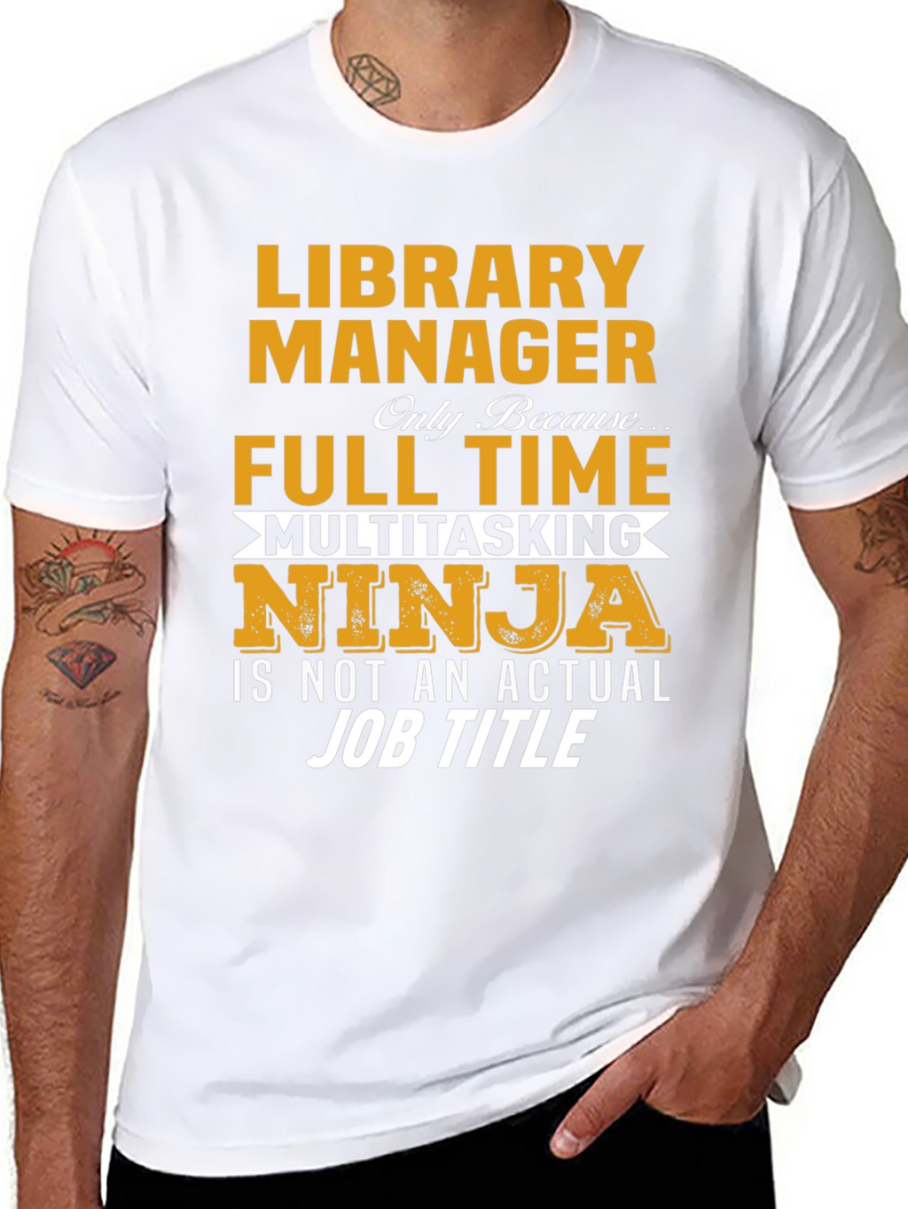 Library Manager Multitasking Ninja T-Shirt