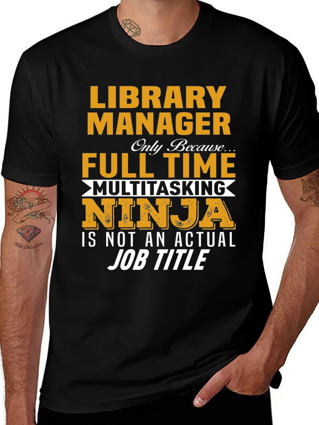 Library Manager Multitasking Ninja T-Shirt