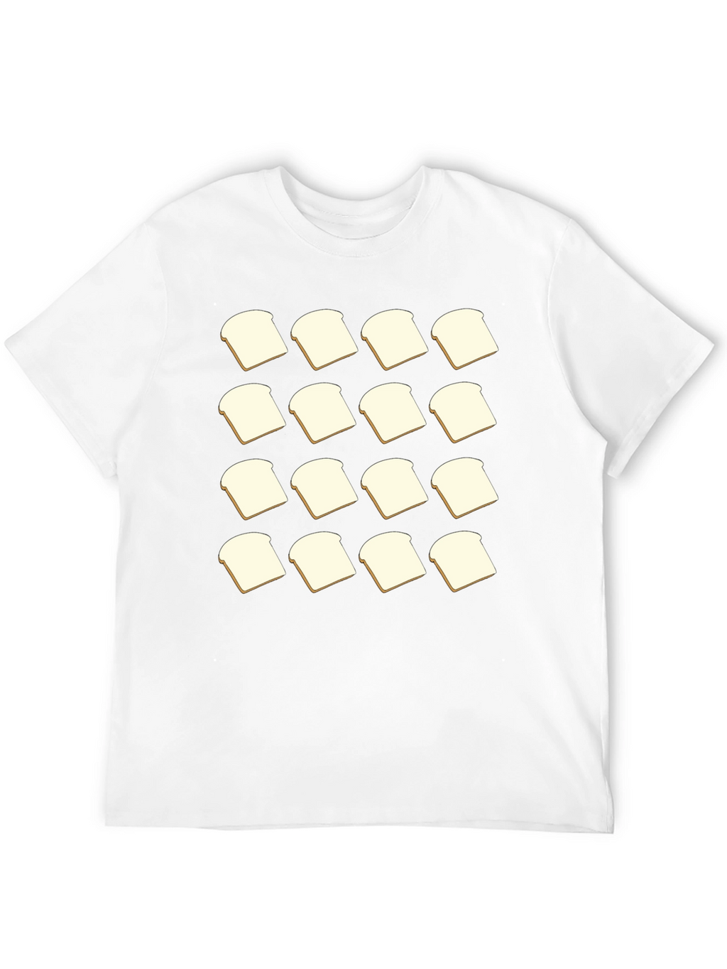 Bread Slice Pattern T-Shirt - Foodie Fashion