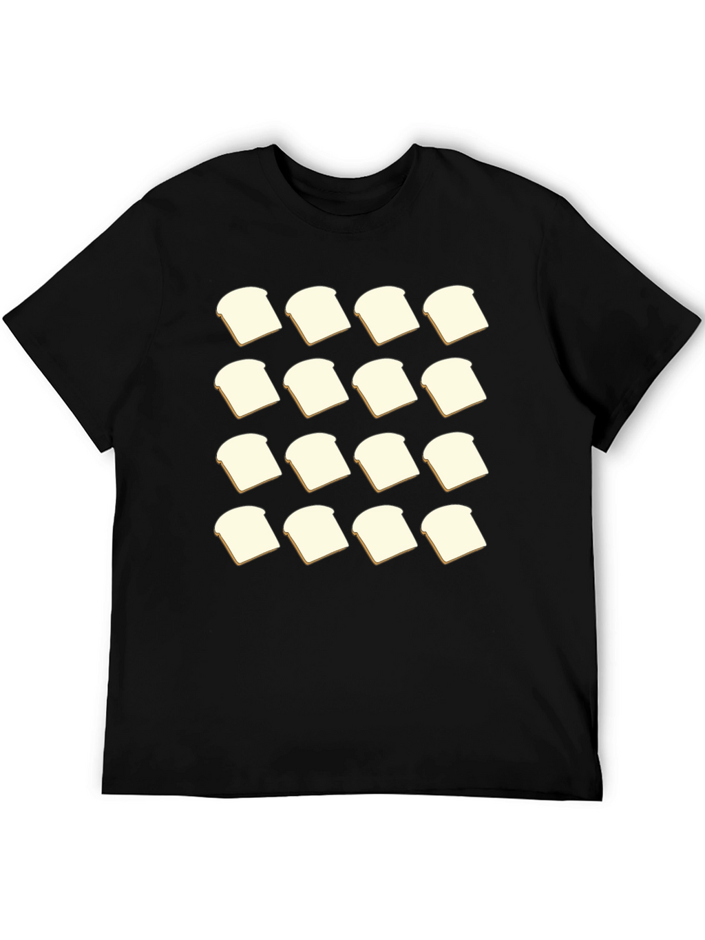 Bread Slice Pattern T-Shirt - Foodie Fashion