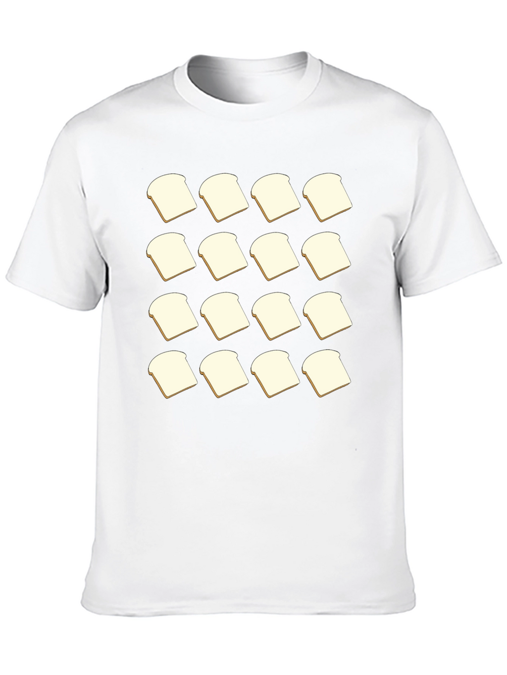 Bread Slice Pattern T-Shirt - Foodie Fashion
