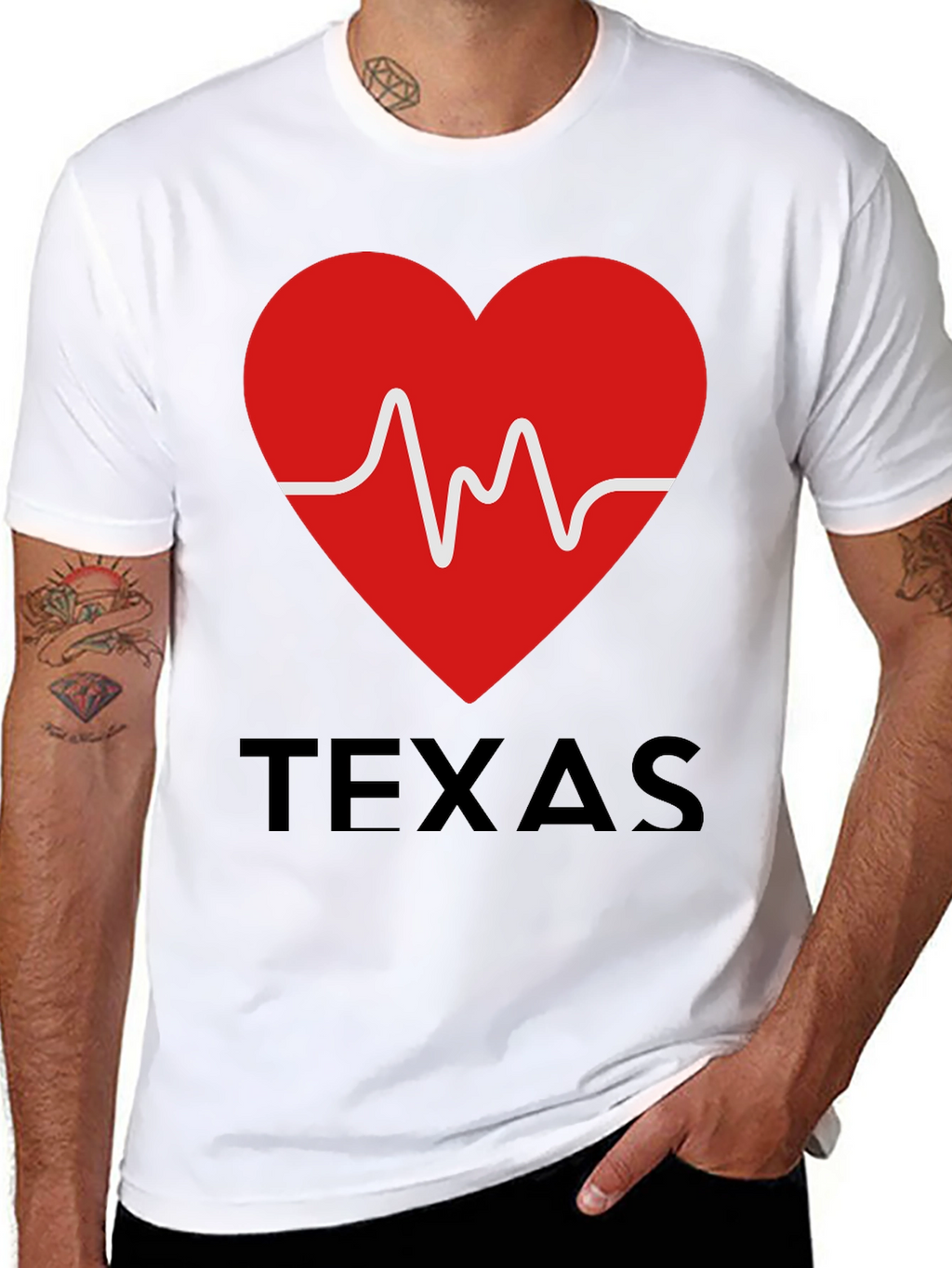 Texas Heartbeat Graphic T-Shirt