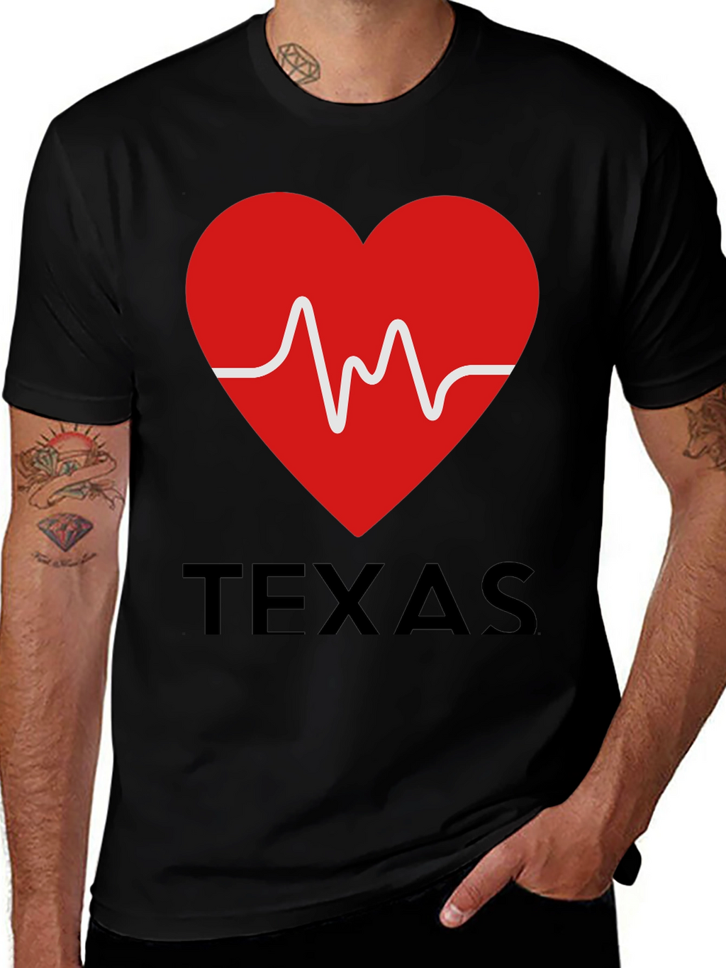 Texas Heartbeat Graphic T-Shirt