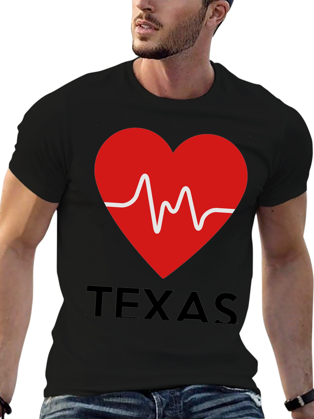 Texas Heartbeat Graphic T-Shirt