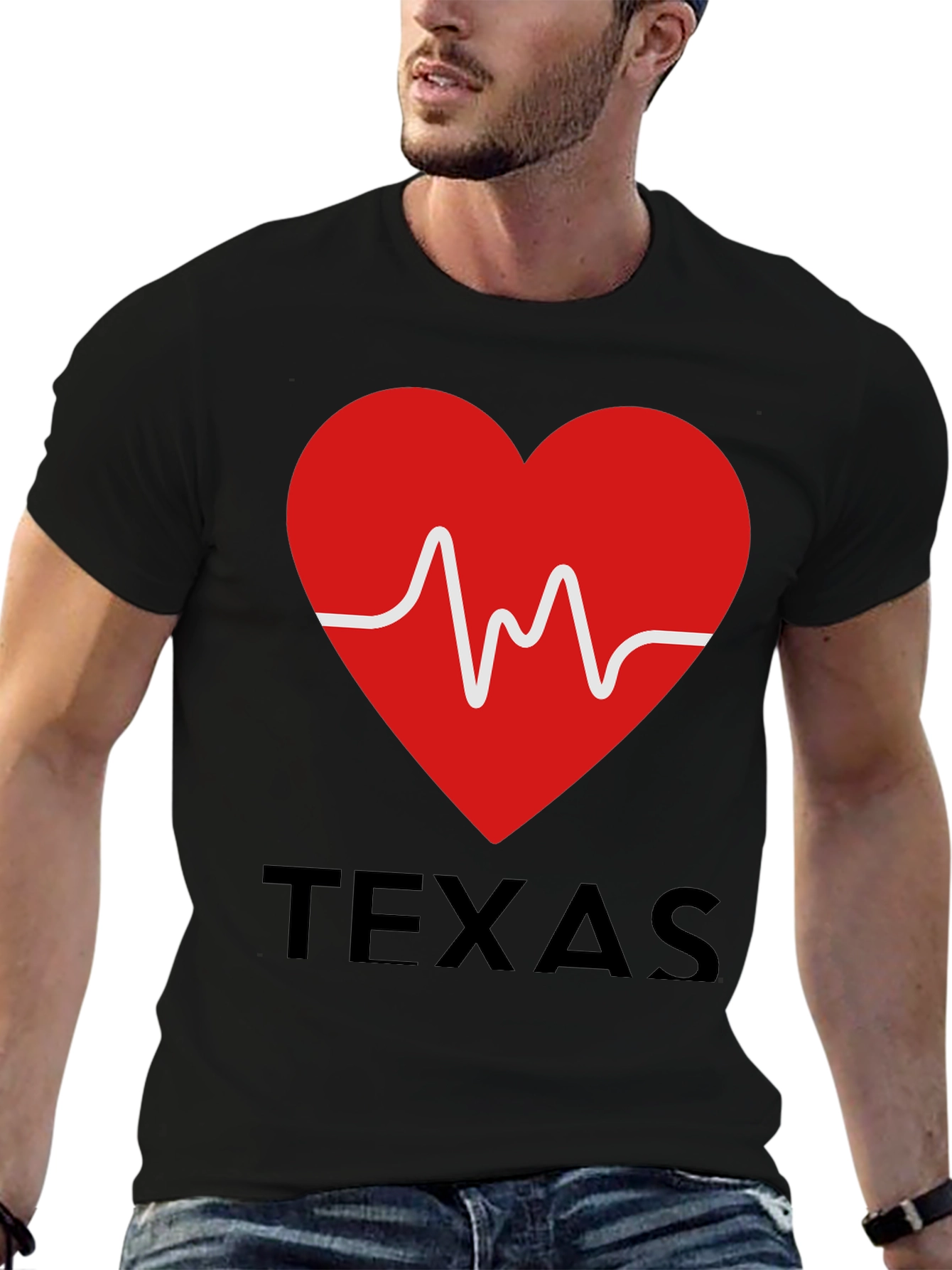 Texas Heartbeat Graphic T-Shirt