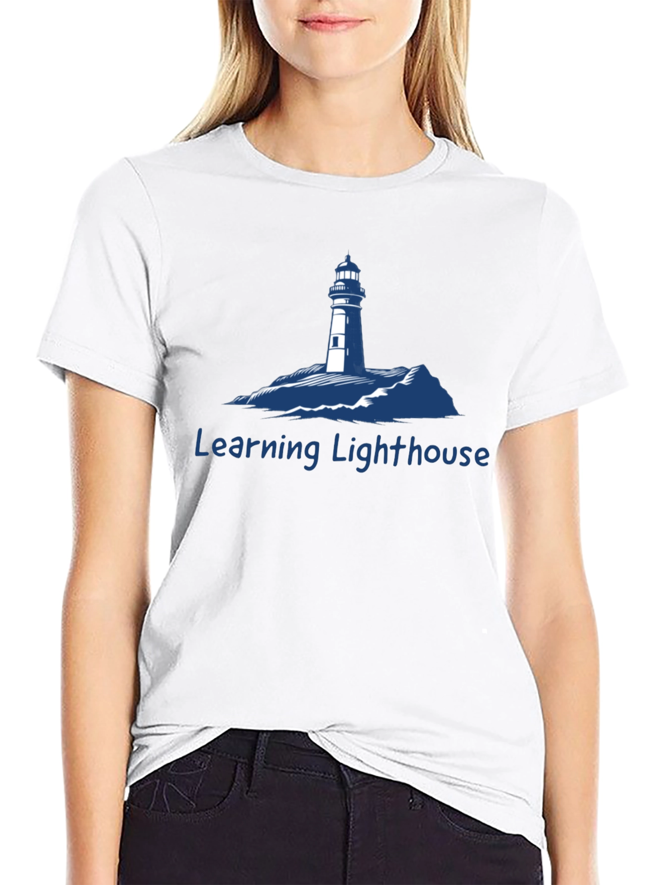 Learning Lighthouse Graphic Tee - Unisex Cotton Blend