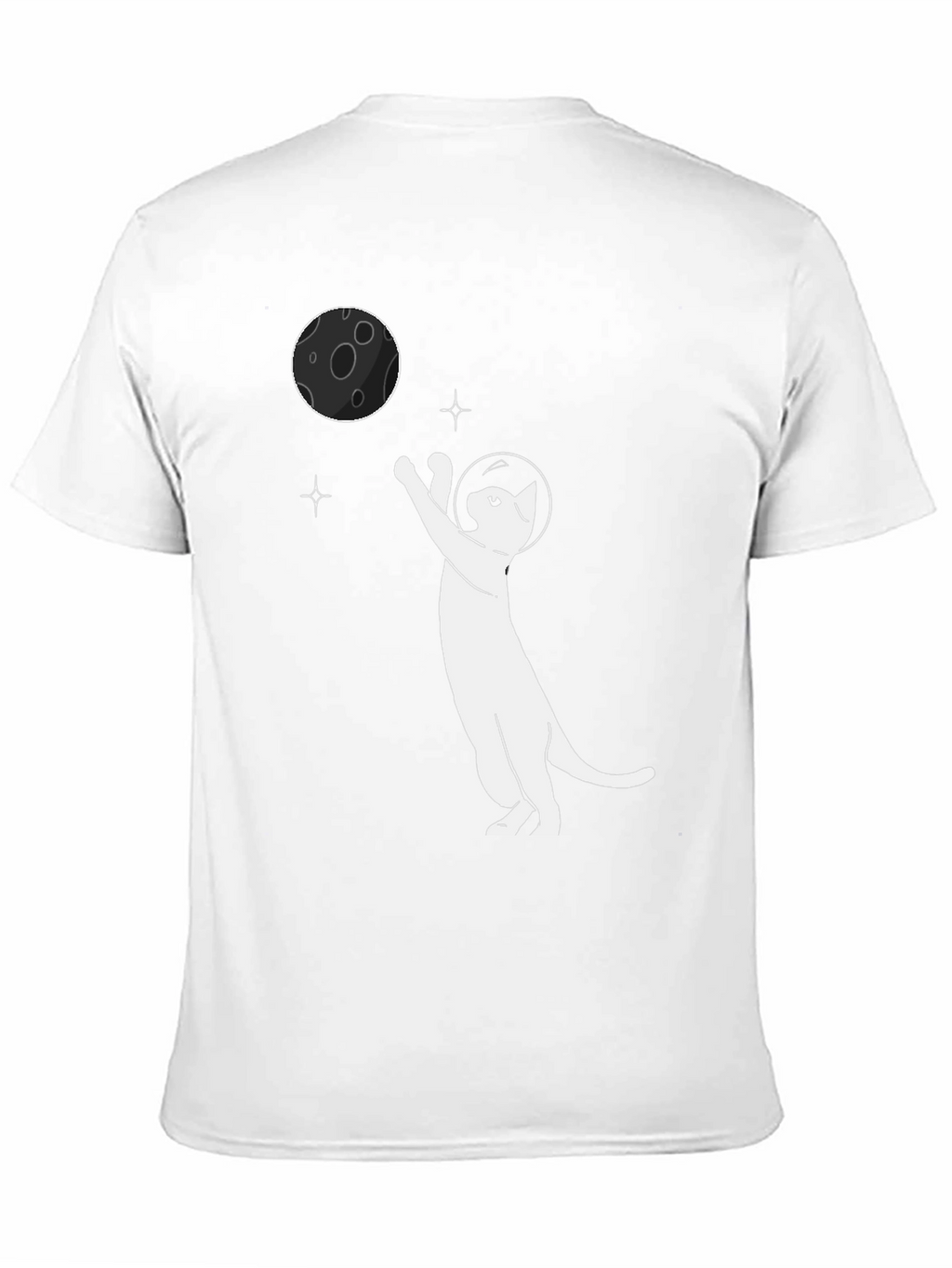 Astronaut Cat Reaching for the Moon Graphic Tee