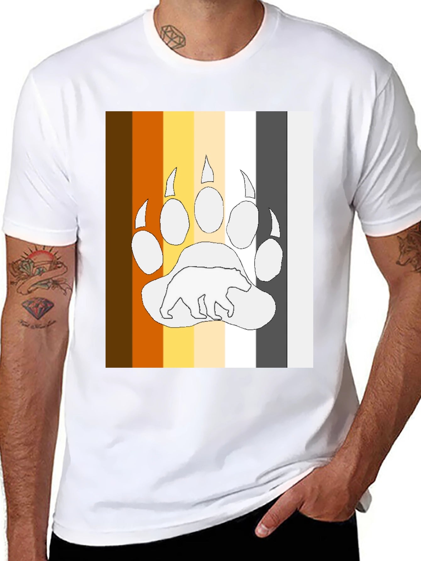 Bear Pride T-Shirt - LGBTQ+ Bear Paw