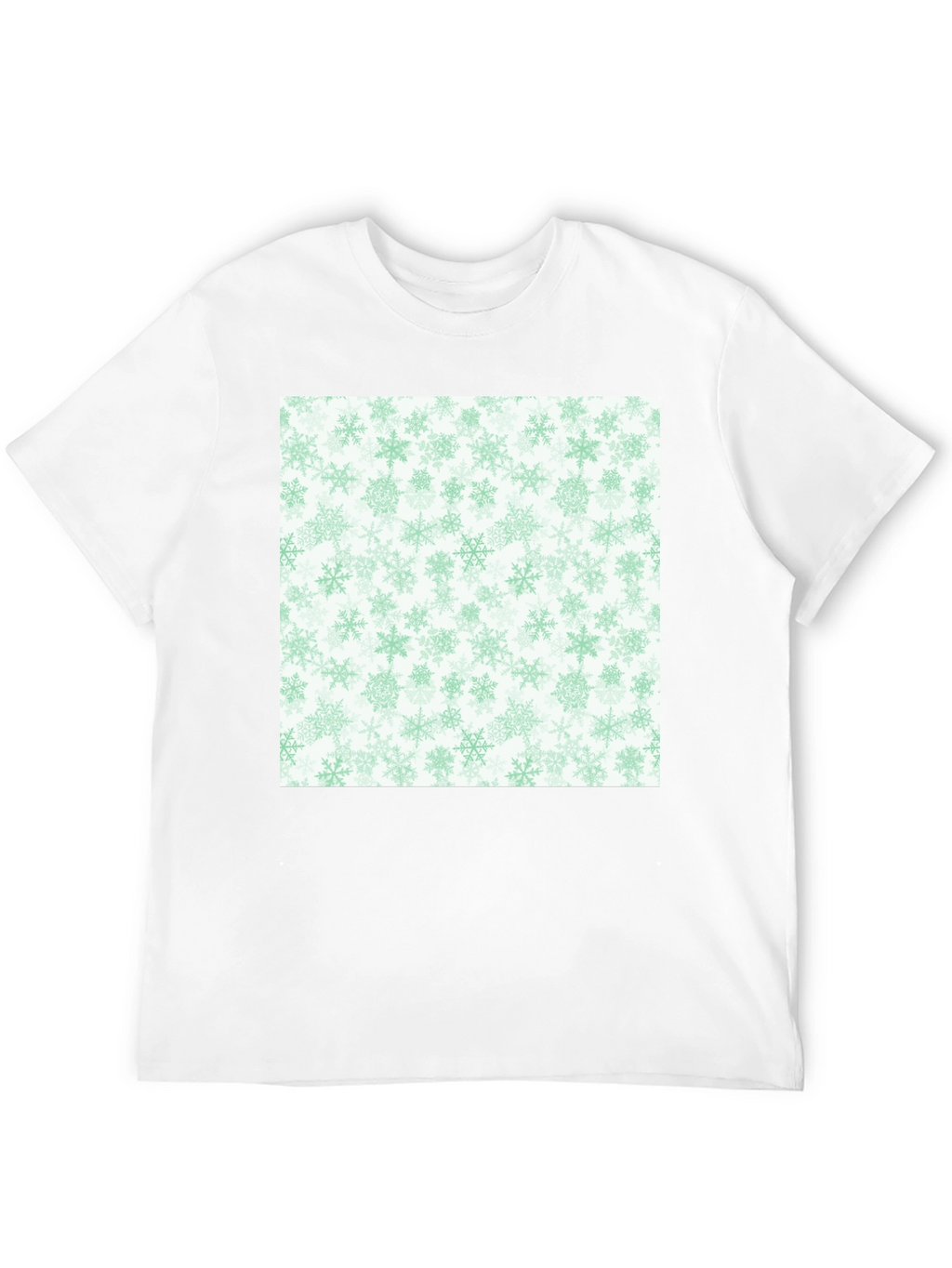 Snowflake Pattern Black T-Shirt