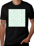 Snowflake Pattern Black T-Shirt