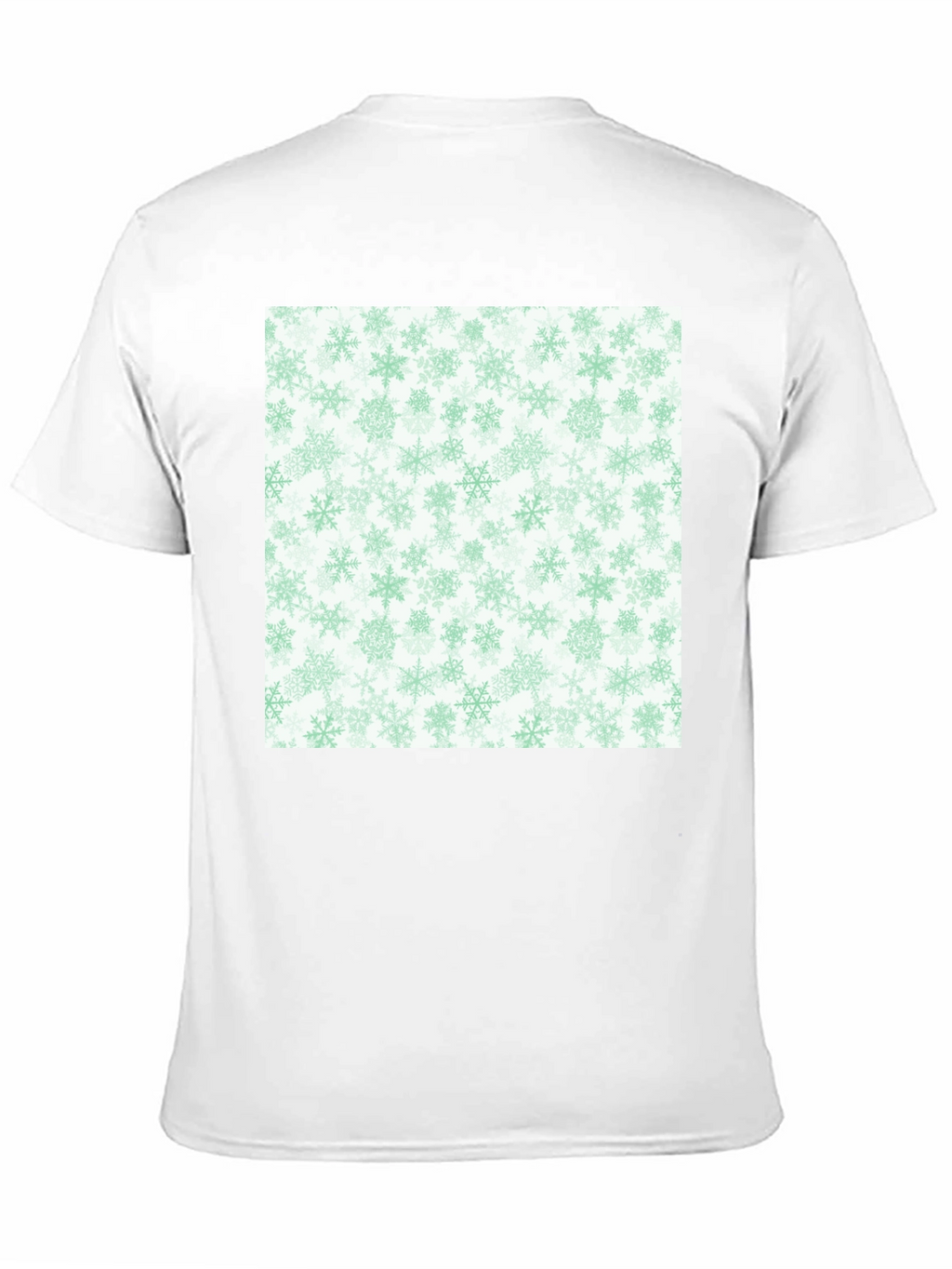 Snowflake Pattern Black T-Shirt
