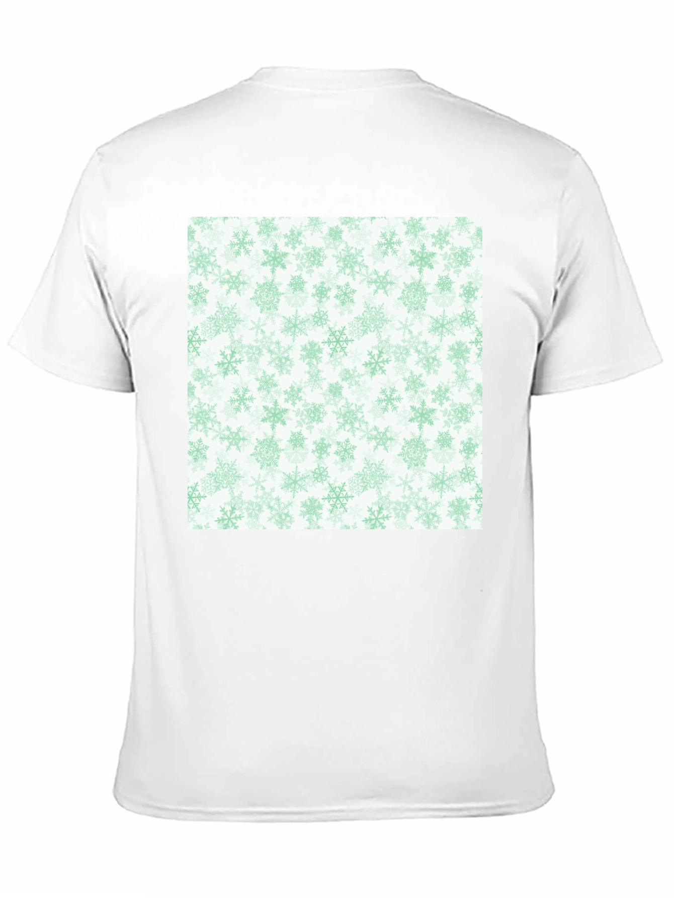 Snowflake Pattern Black T-Shirt
