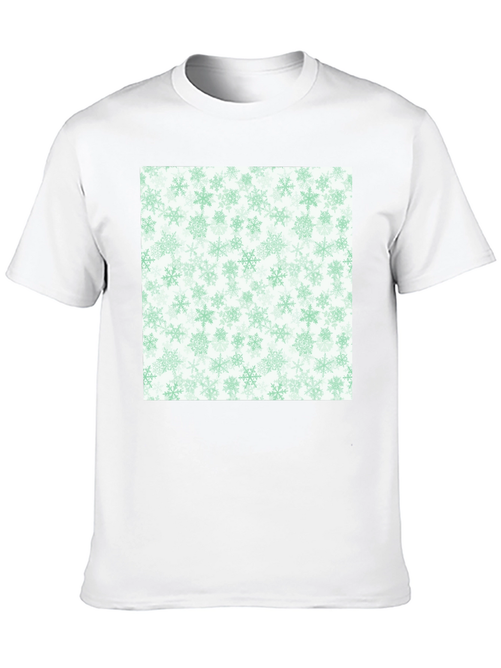 Snowflake Pattern Black T-Shirt